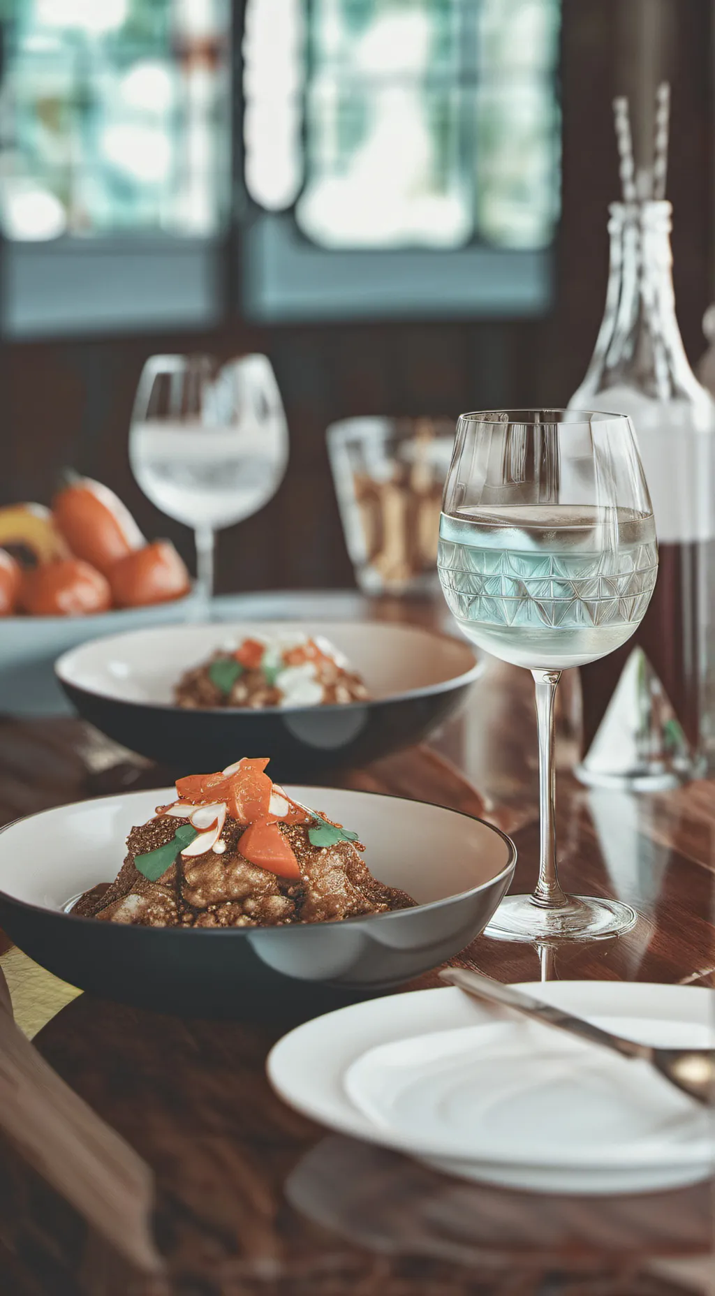 ai character: Dw (at restaurant) background