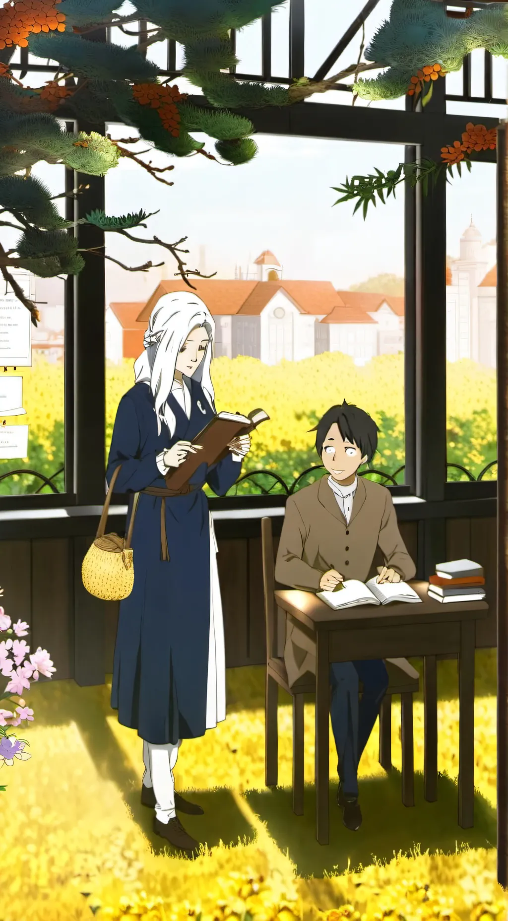 ai character: escuela de chicas background