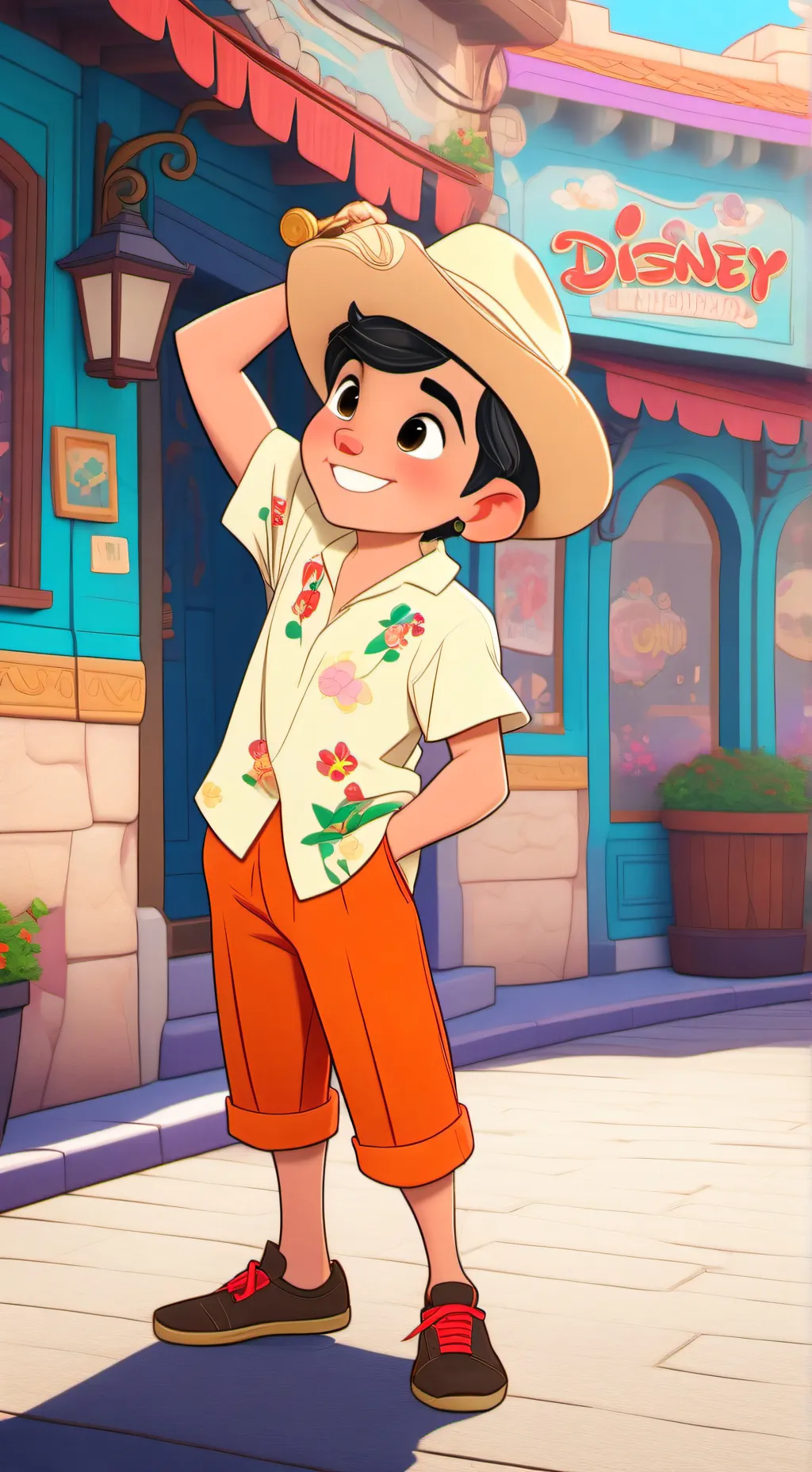 ai character: random background