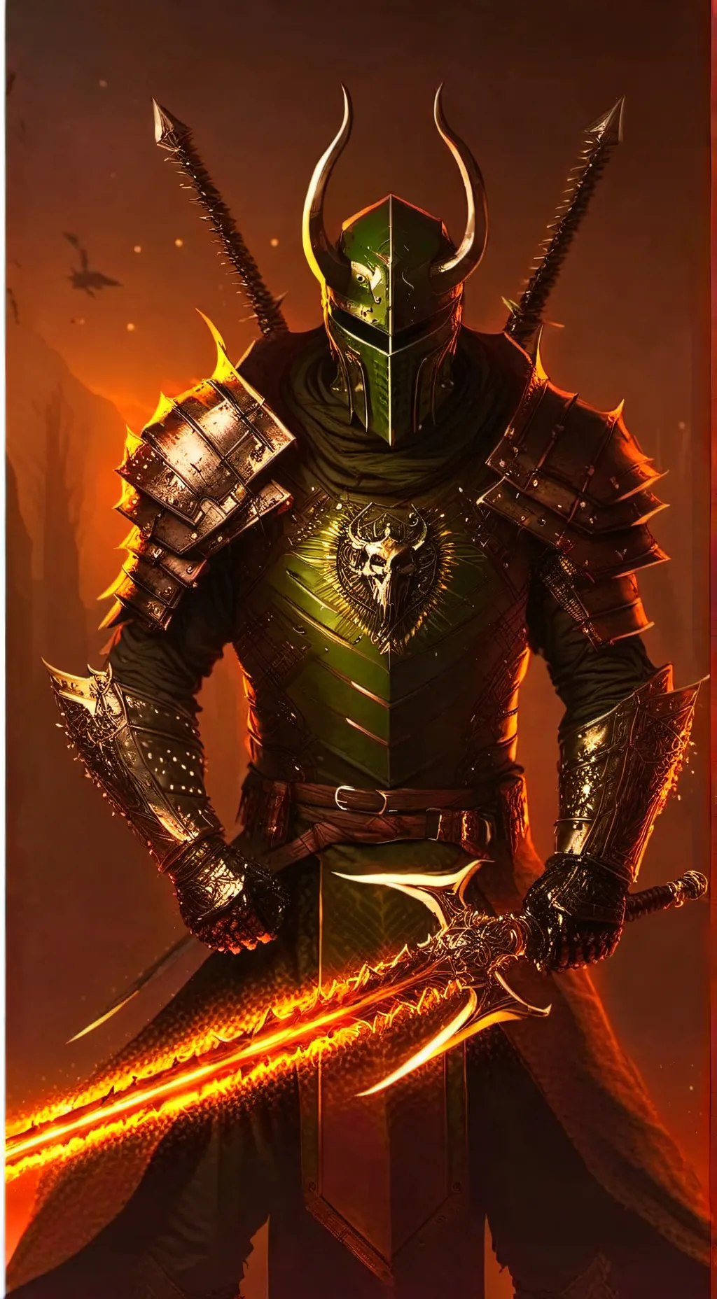 ai character: Doomguy vs anime background