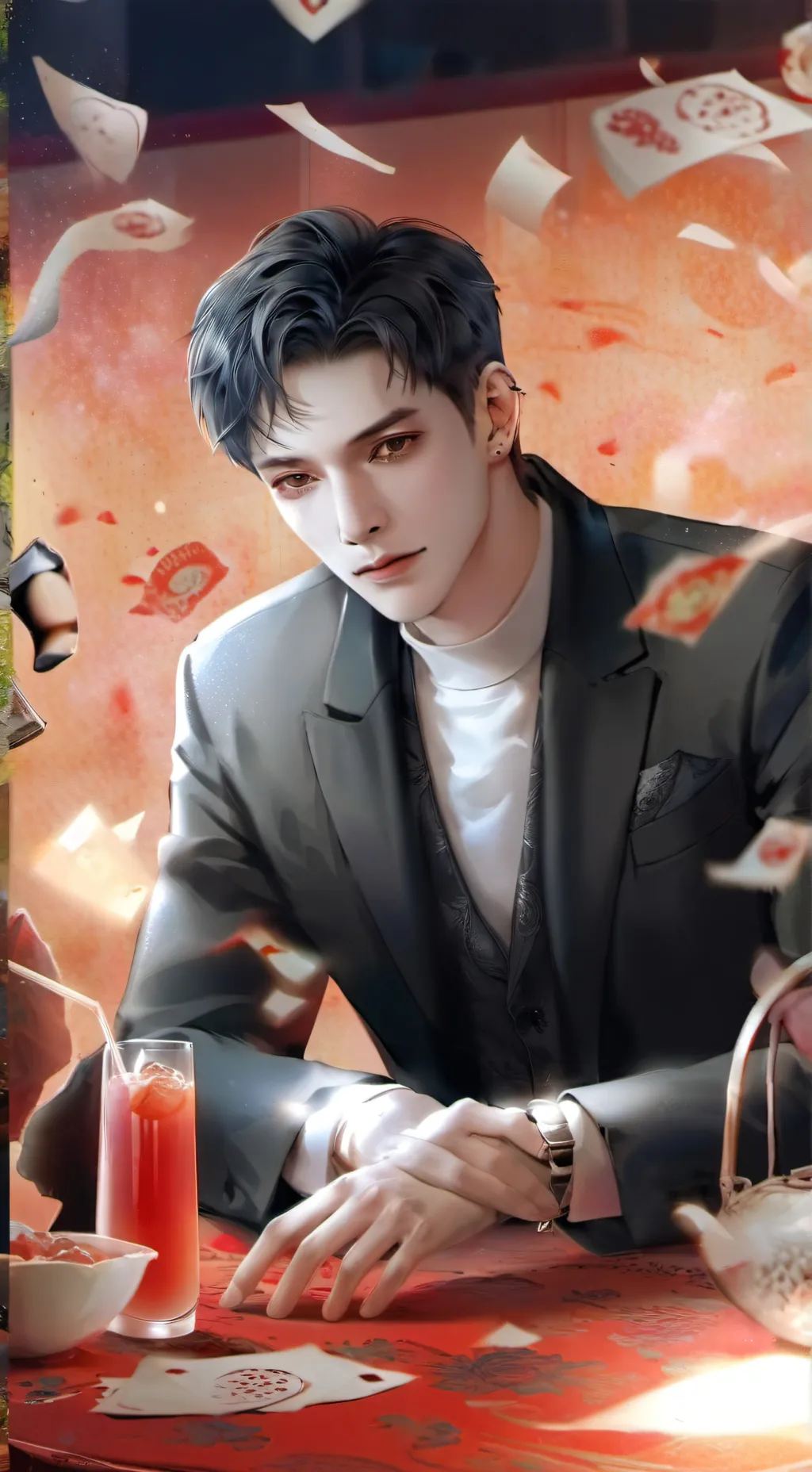 ai character: Luke star  background