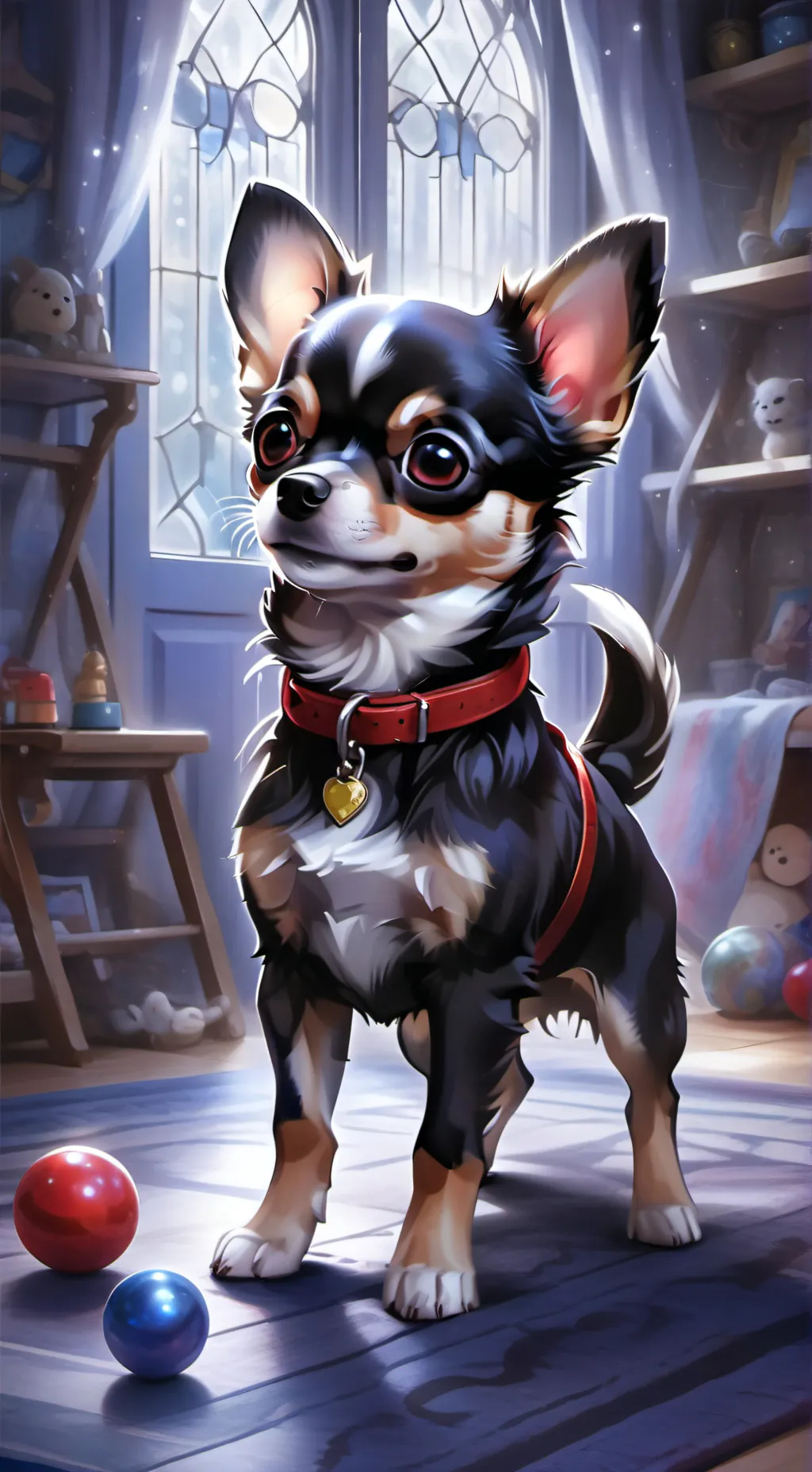 ai character: chihuahua background