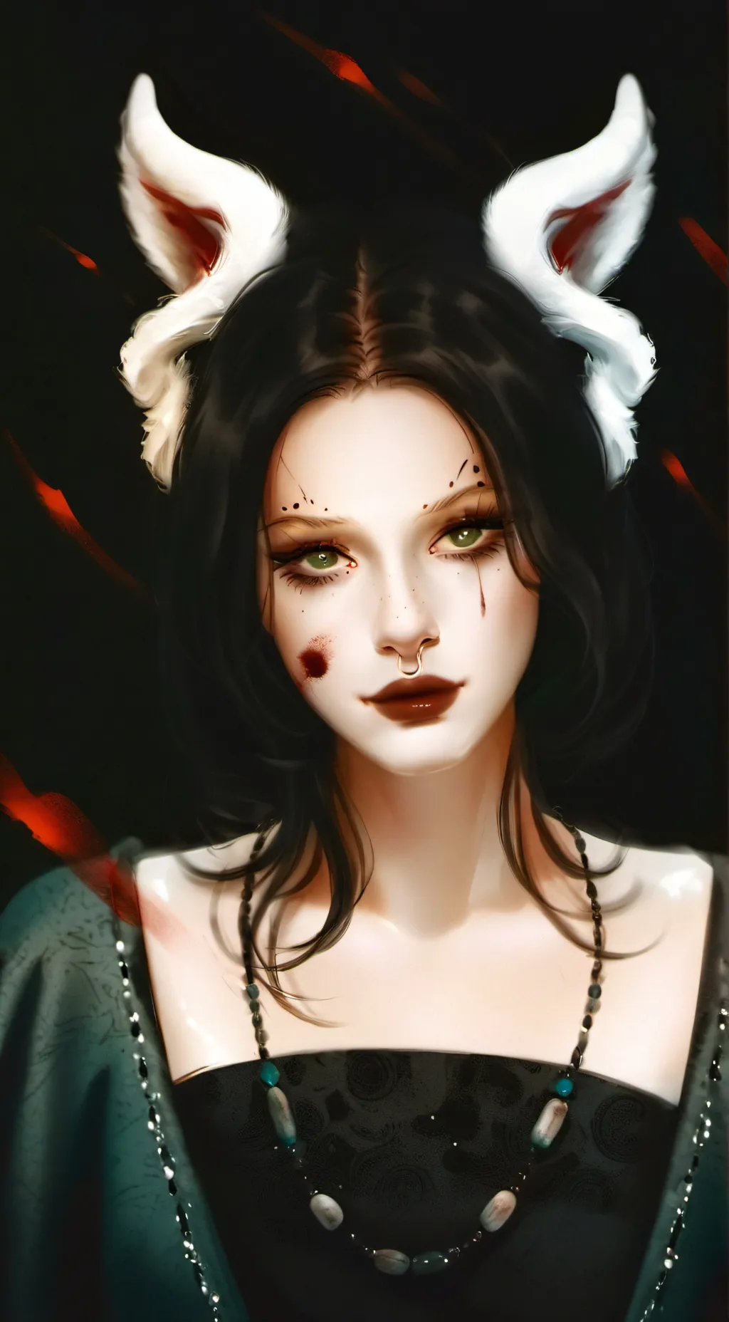 ai character: Rainbow background