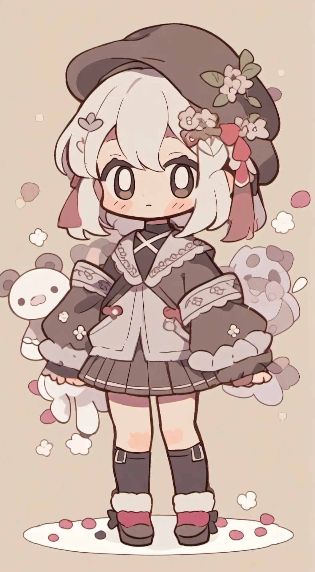 ai character: fruitcake background