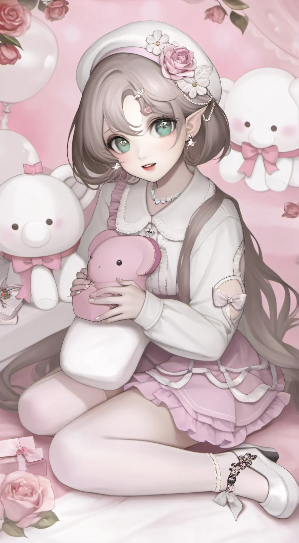 ai character: durple background