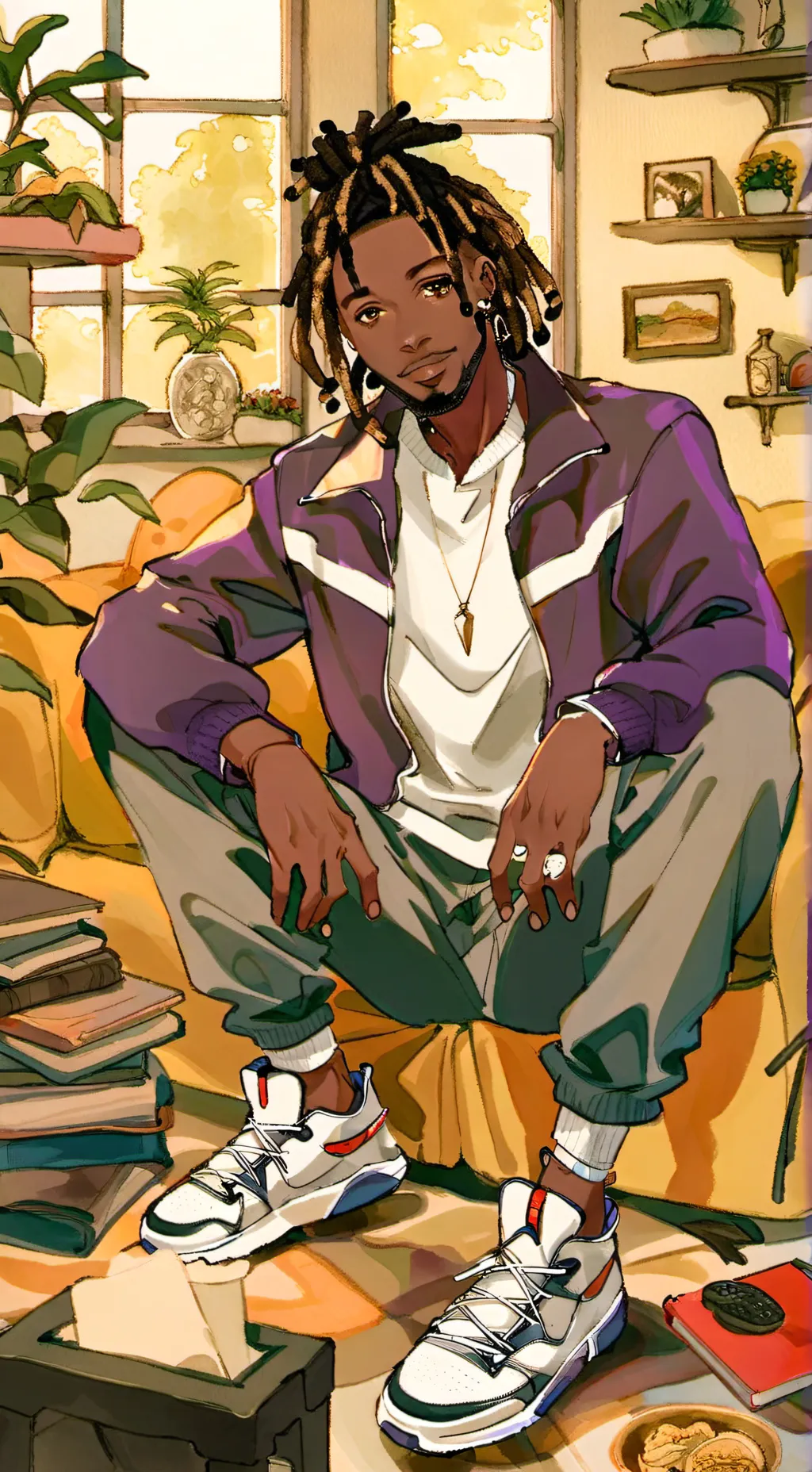 ai character: Myles Moultrie  background