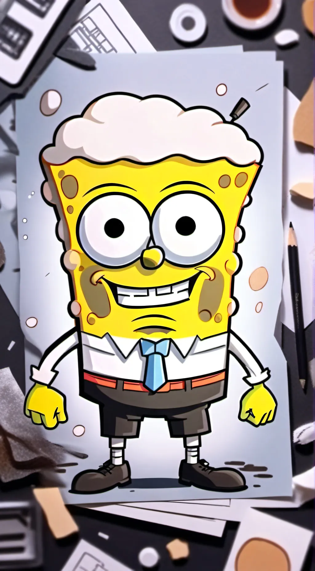 ai character: spongebob background