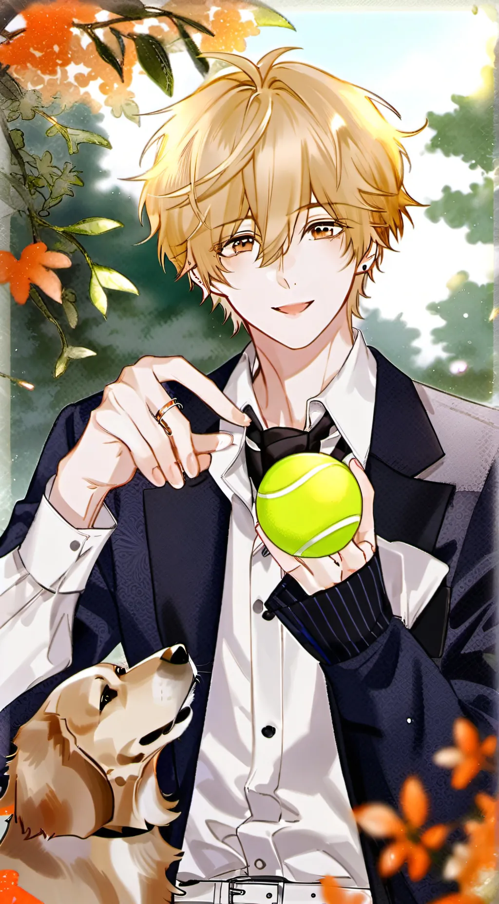 ai character: Golden Paws Spirit background