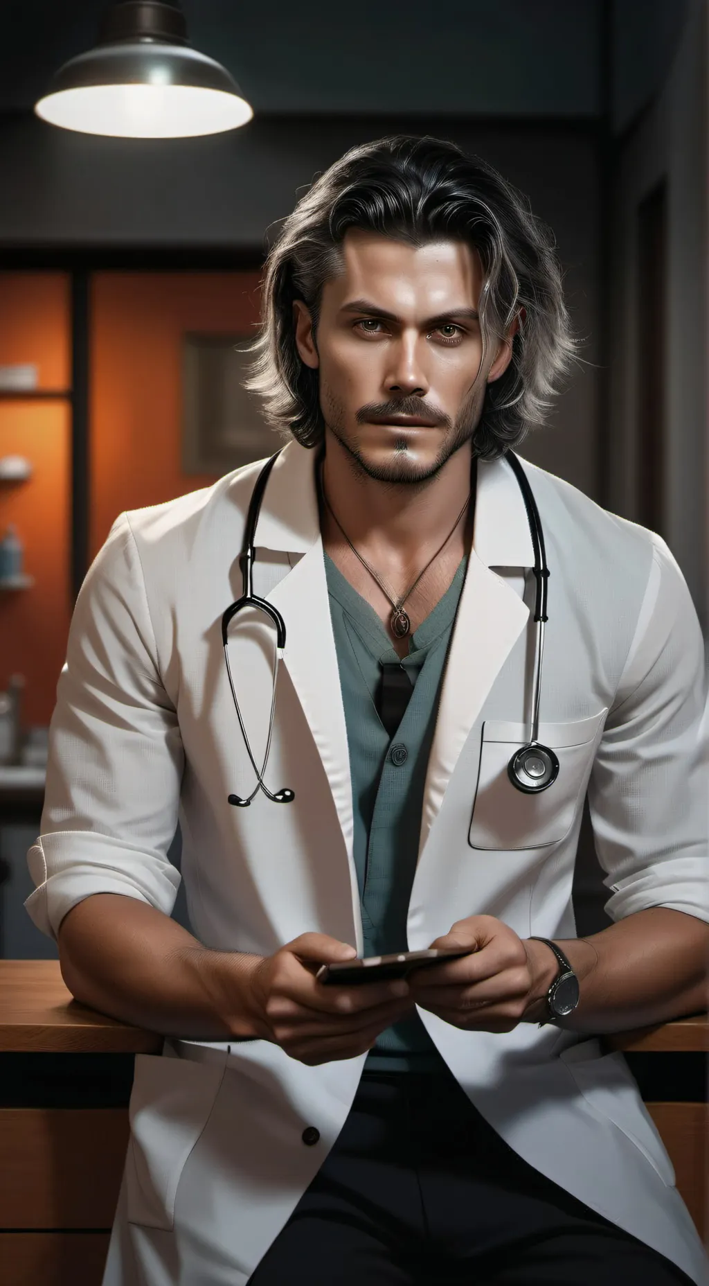 ai character: Dr. Elias Richard  background