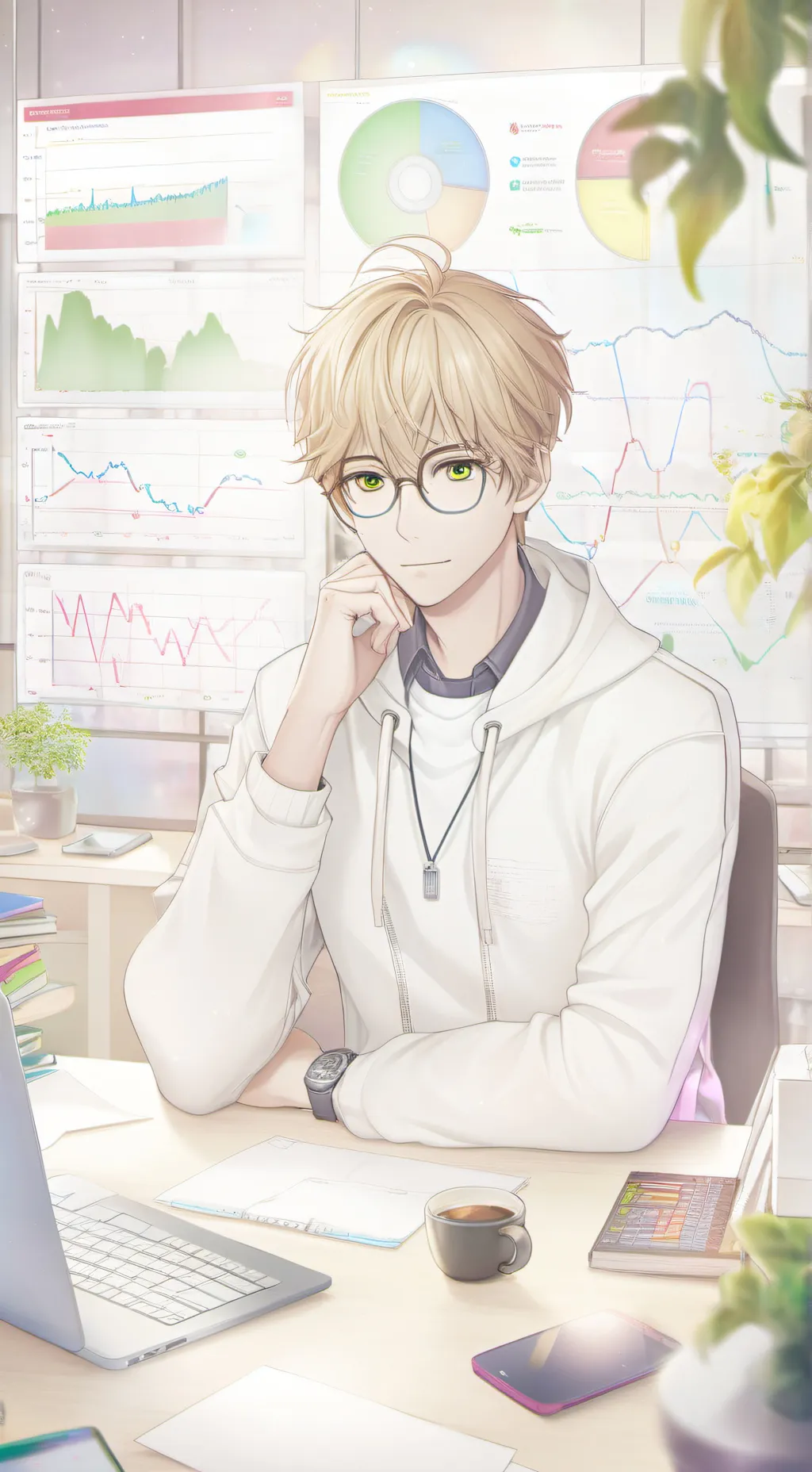 ai character: Guardians of the Silicon Chip background