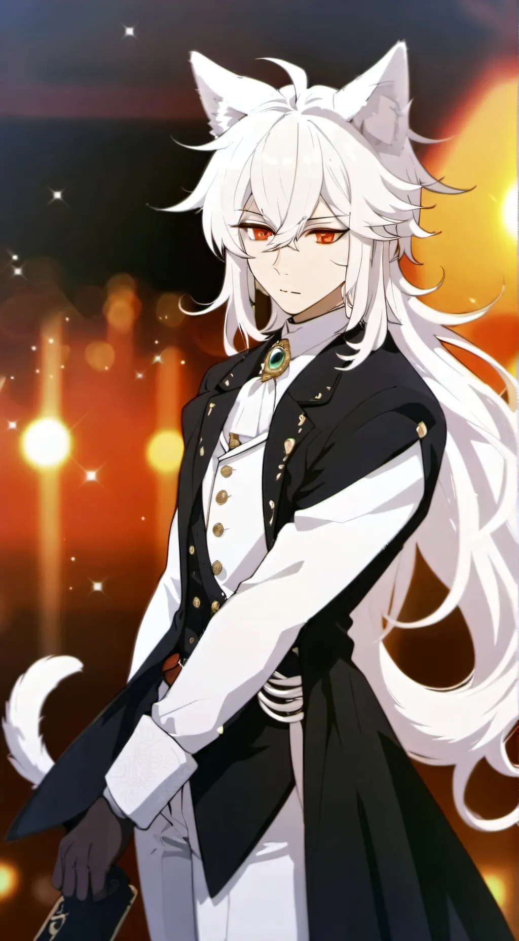 ai character: Violet background