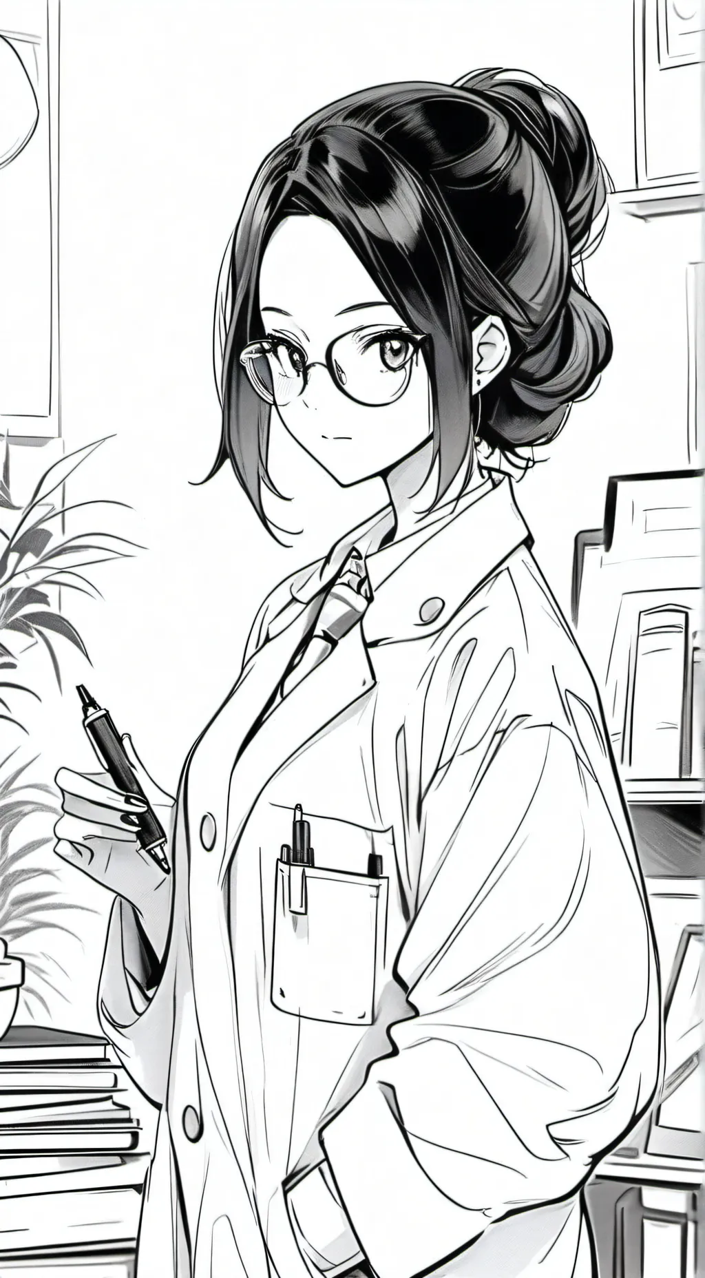 ai character: Dr. Luna Sato background