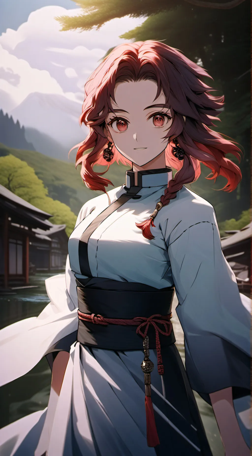 ai character: demon slayer  background