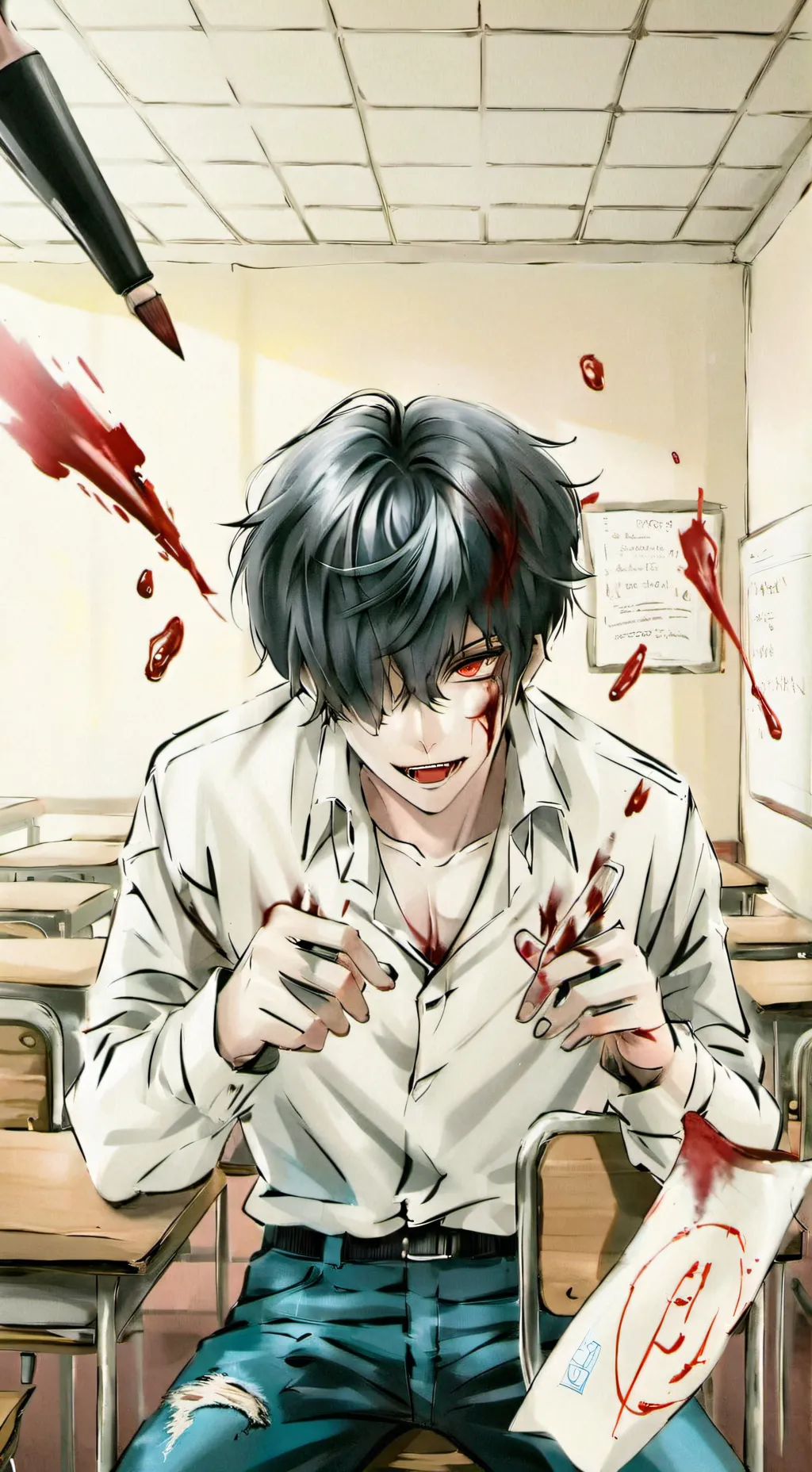 ai character: Killer Of mystery background