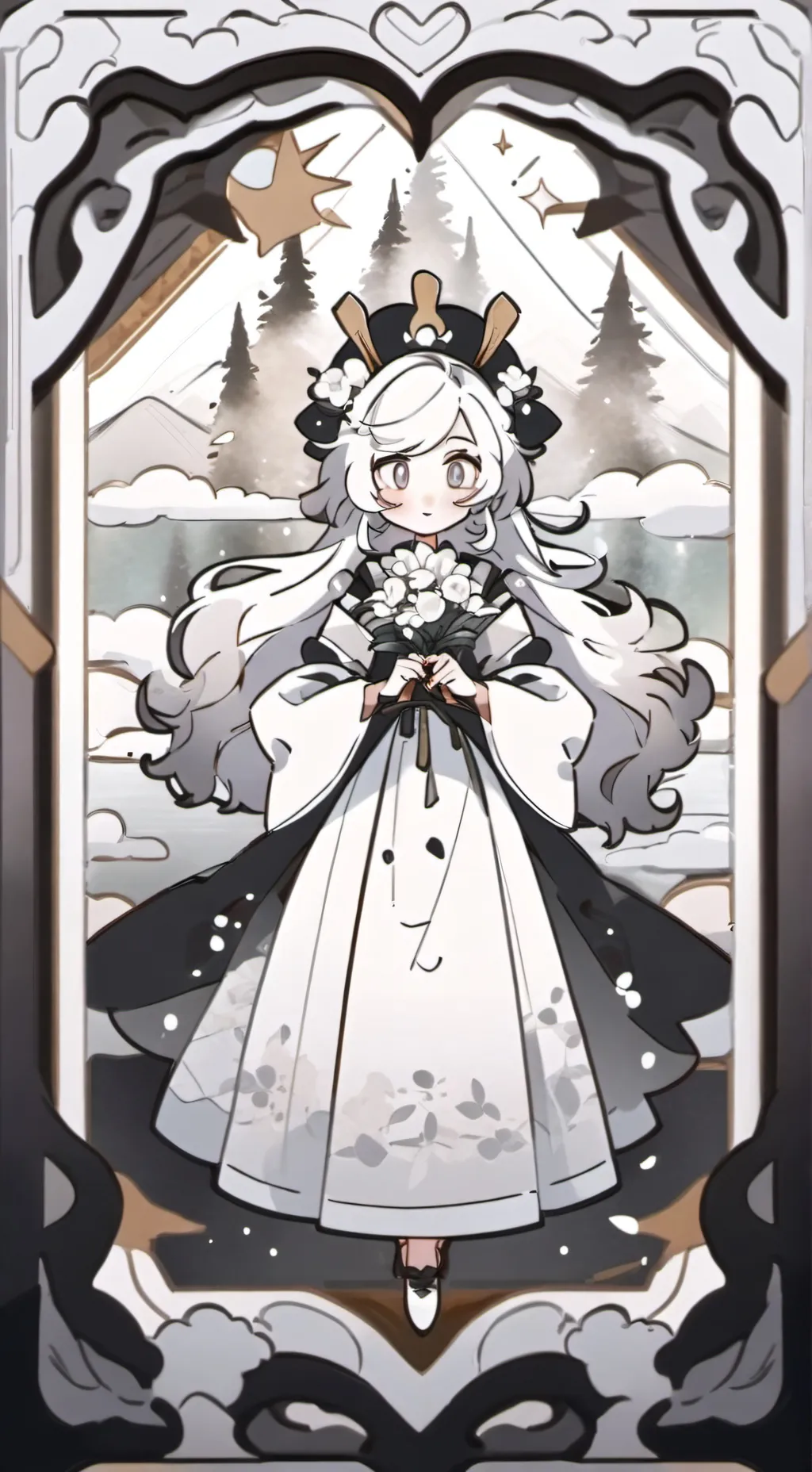 ai character: Md~ background