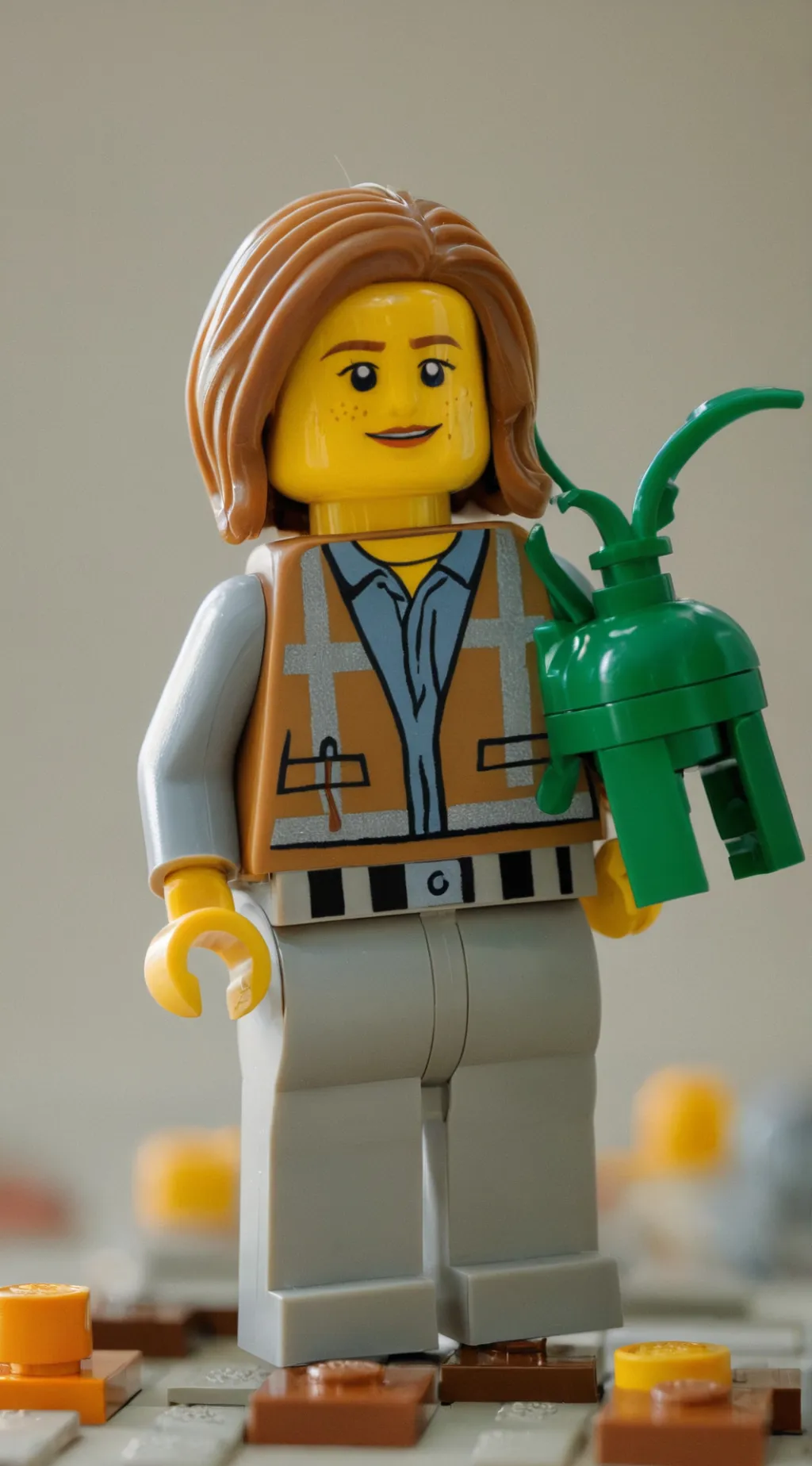 ai character: Lego female! background