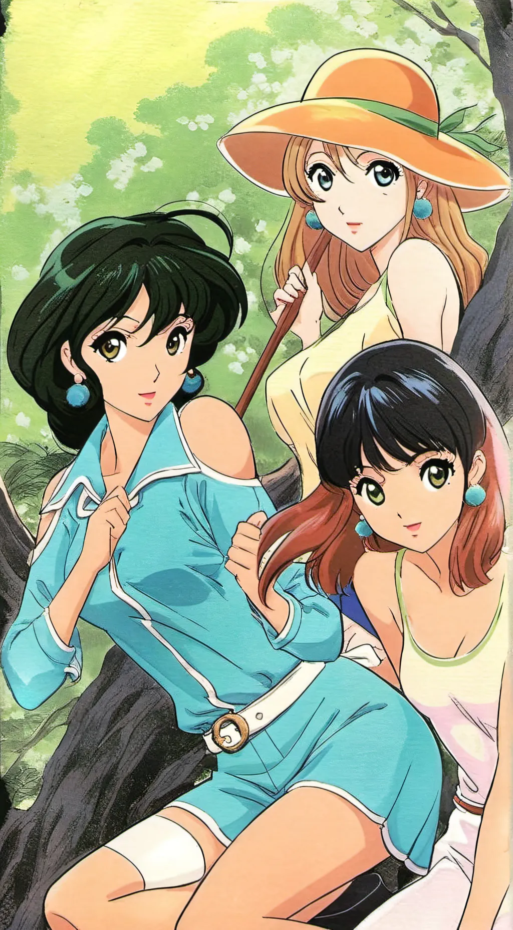 ai character: 3 chicas background