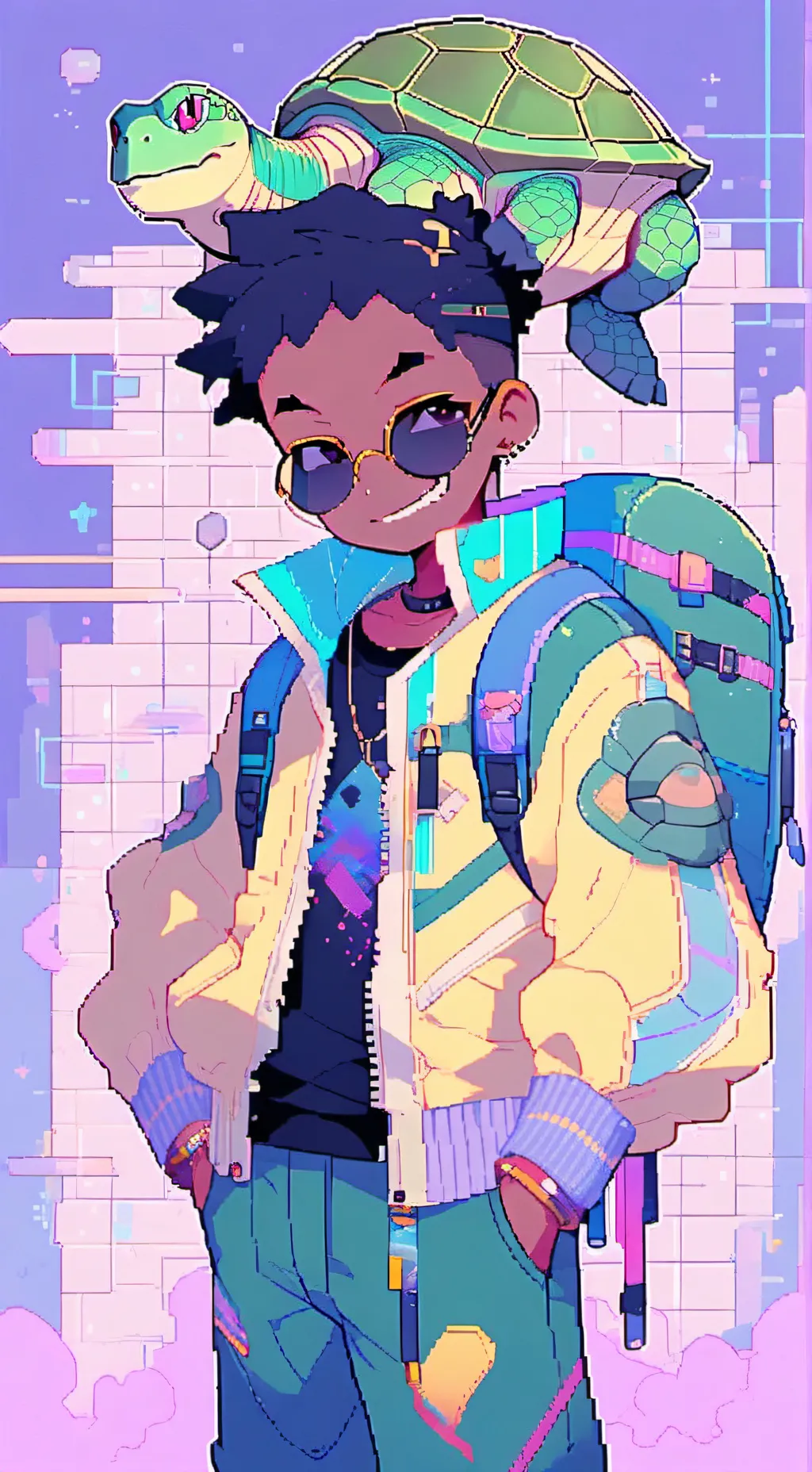 ai character: 💜Donnie💜(Rottmnt) background