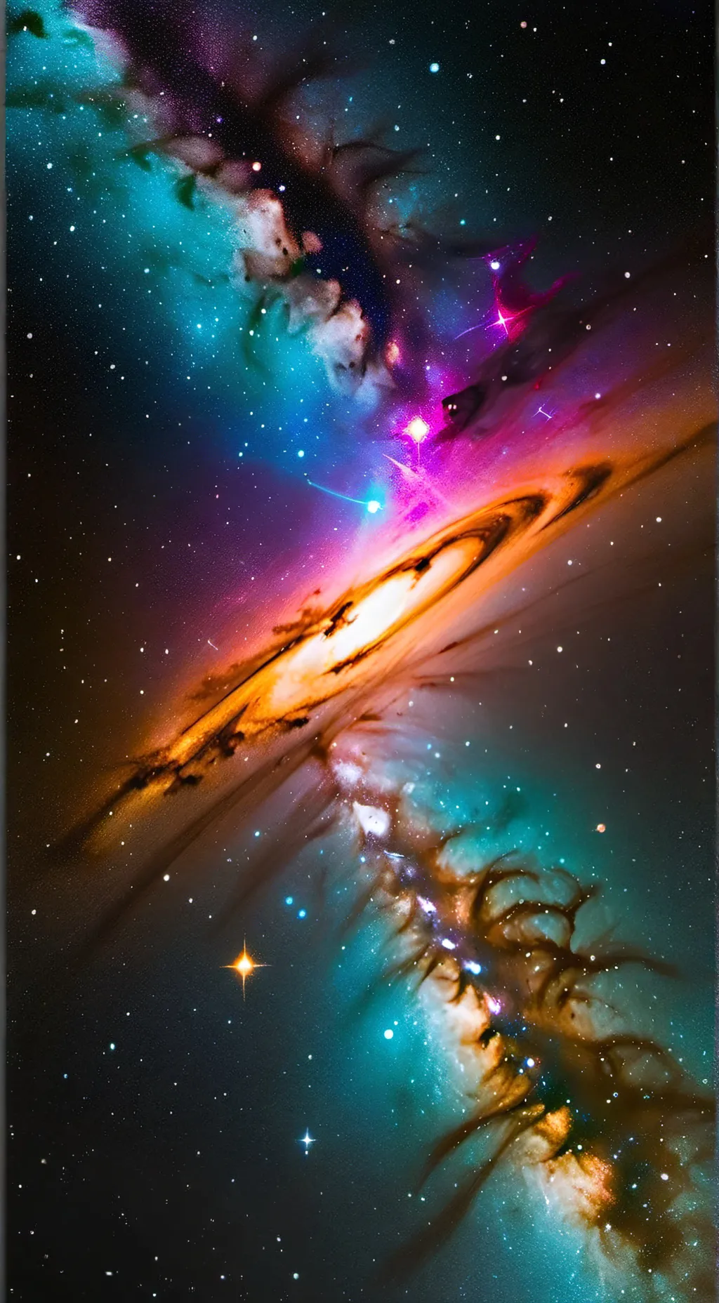 ai character: milky way background