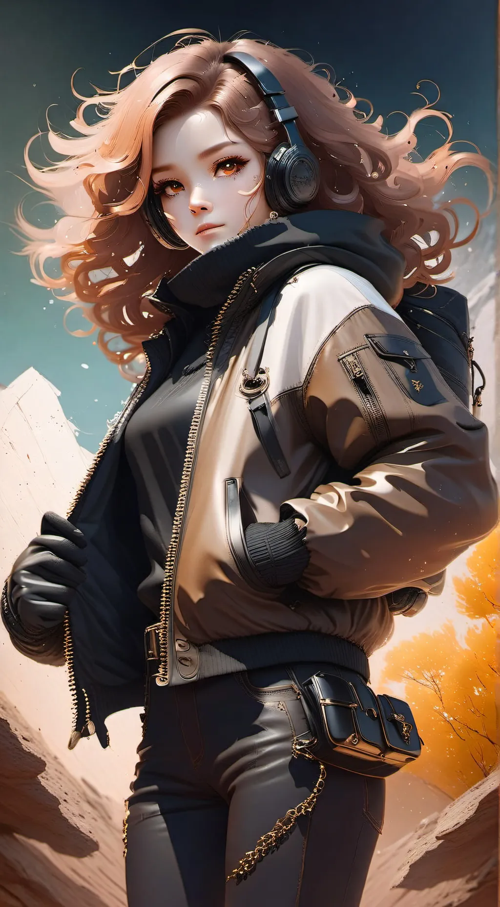 ai character: Amber  background