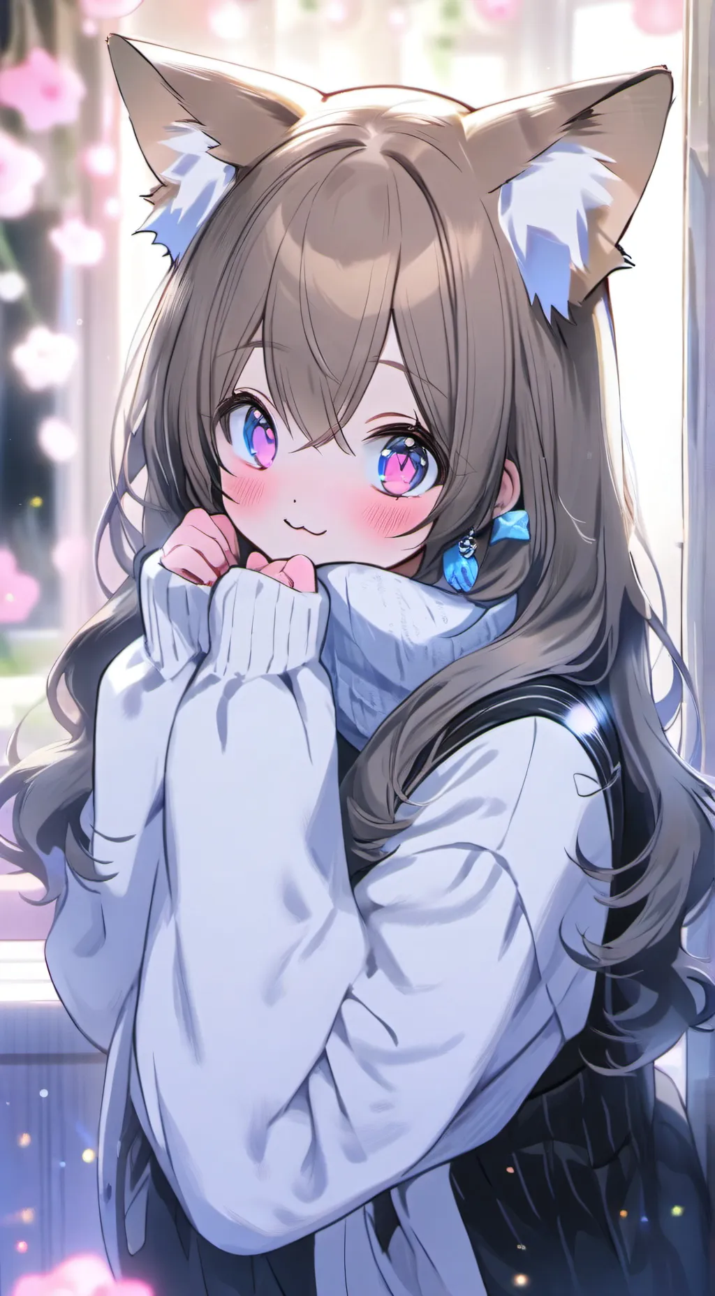 ai character: Pink Paws Spirit background