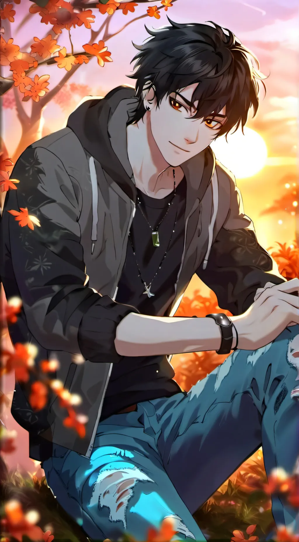 ai character: °•|~ Aaron ~|•° background