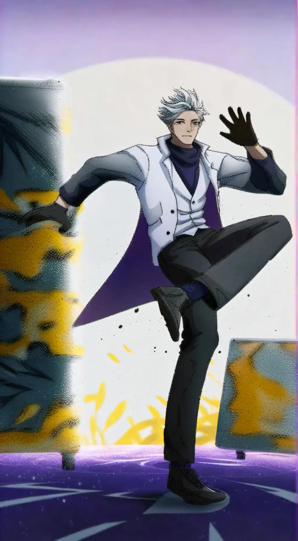 ai character: tv man background