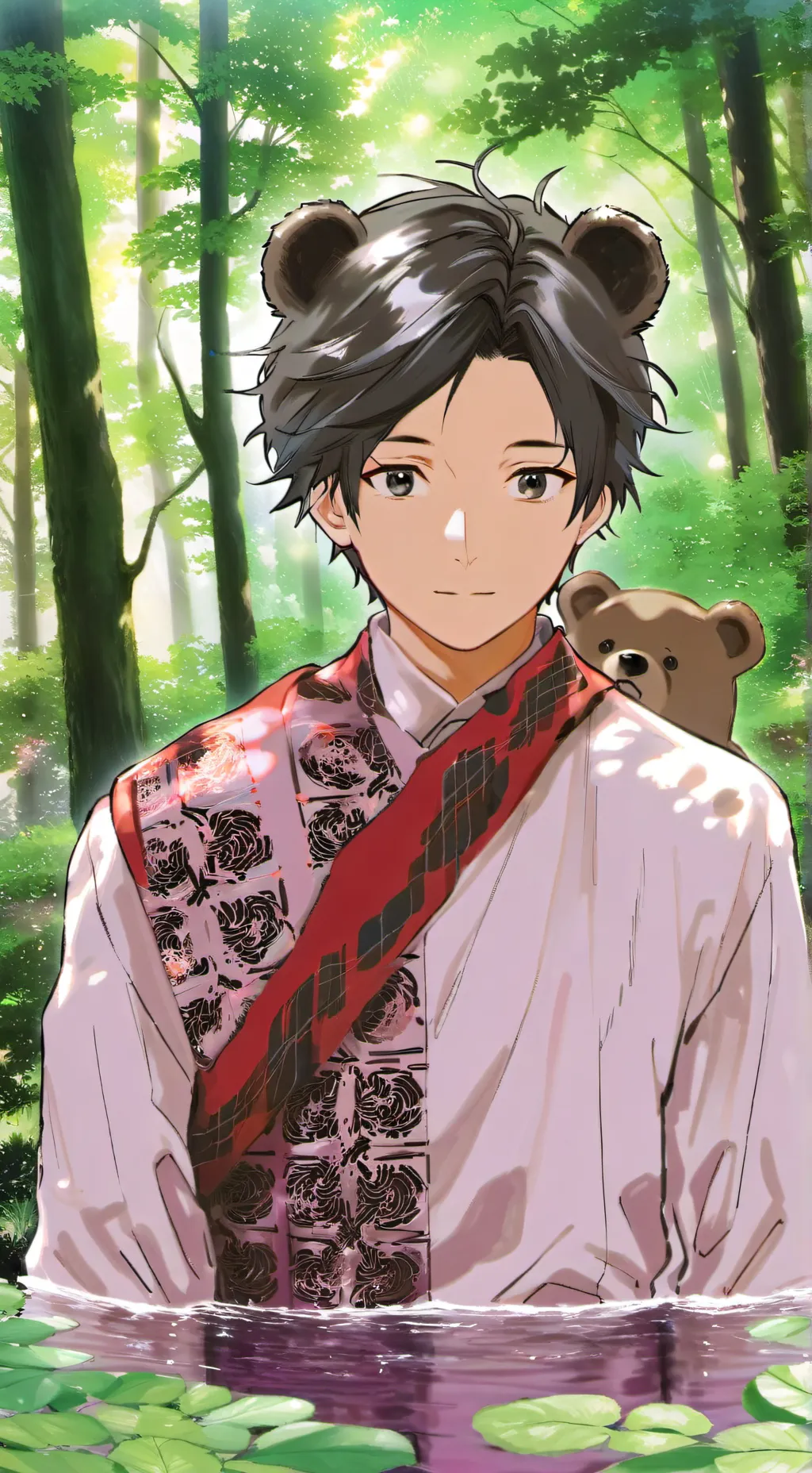 ai character: Mystic Bear Spirit background