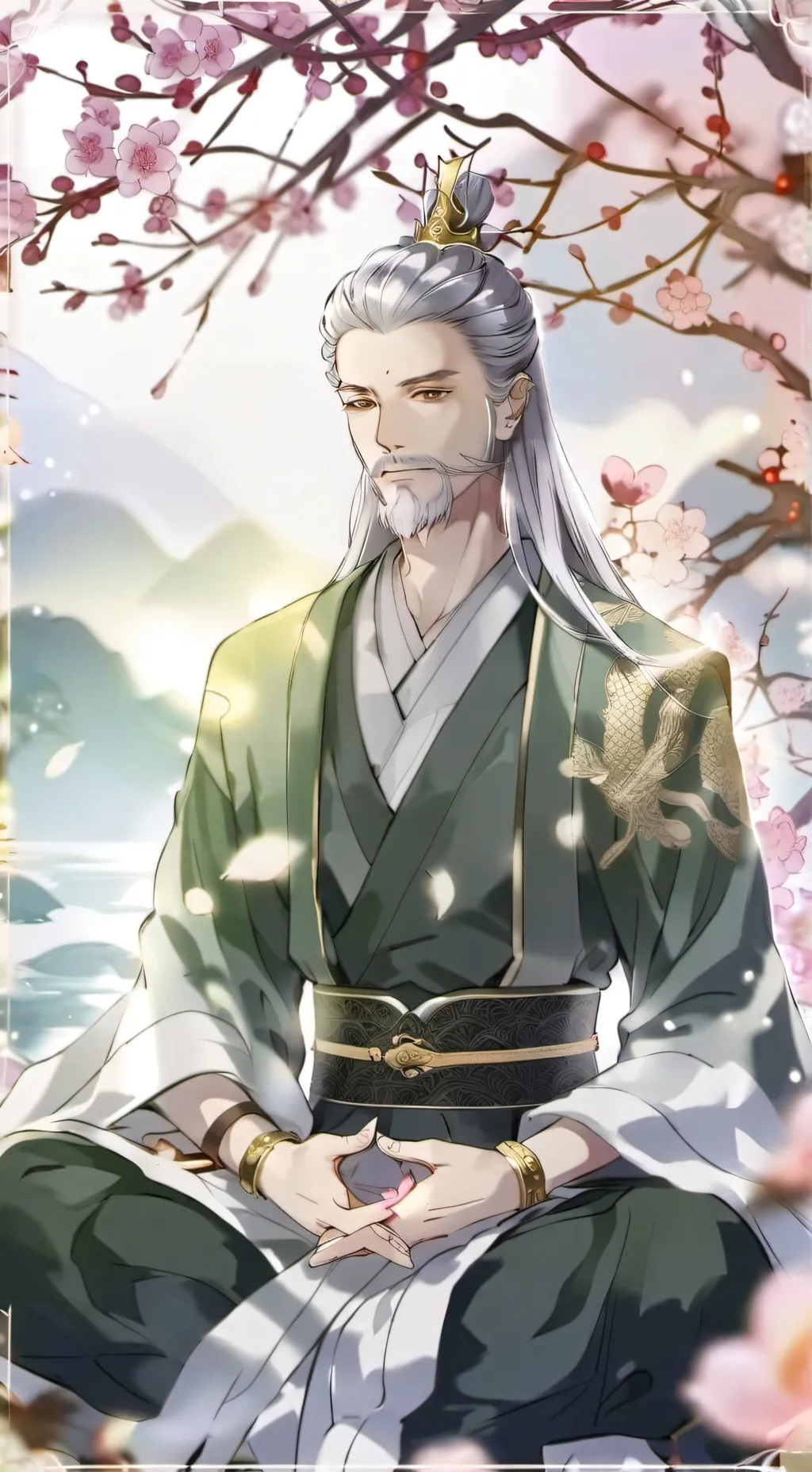 ai character: Old Sensei  background