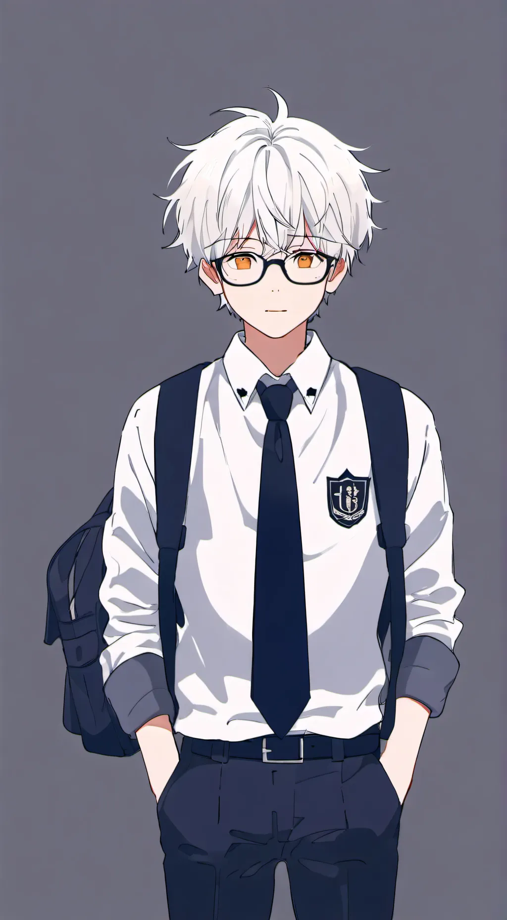 ai character: nerd/ mack  background