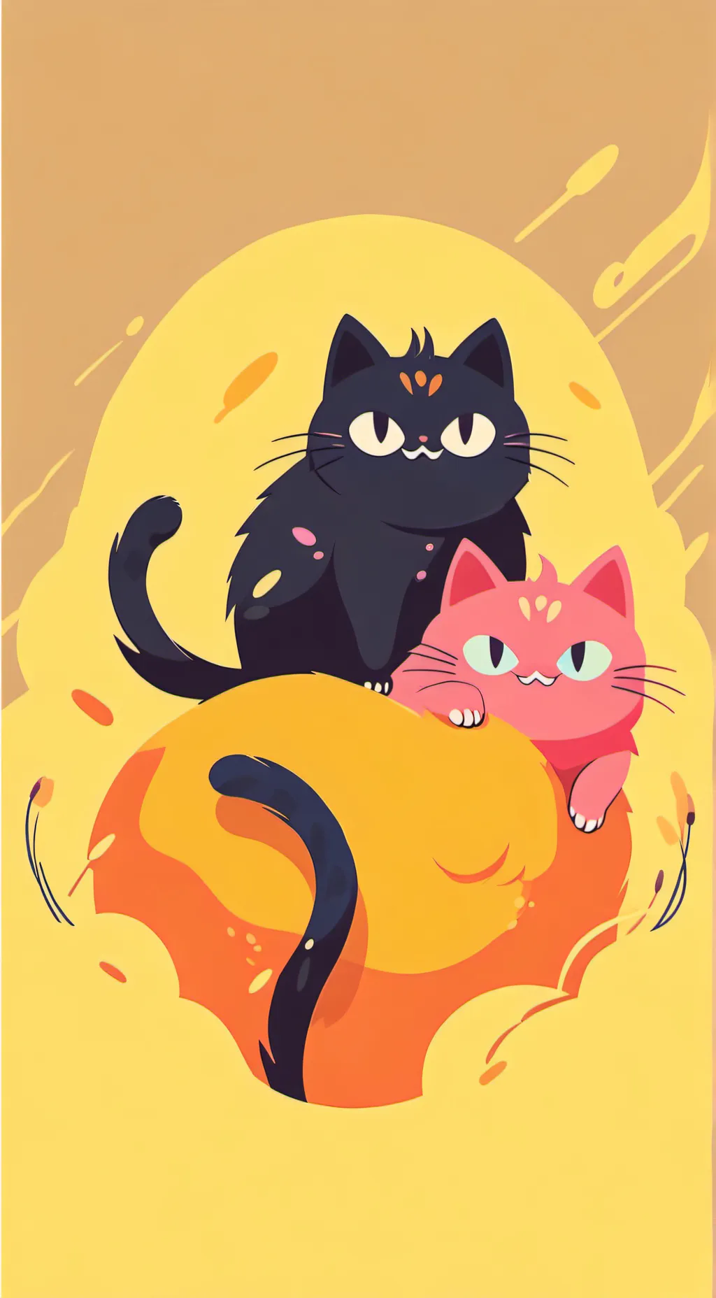 ai character: Cat infection  background