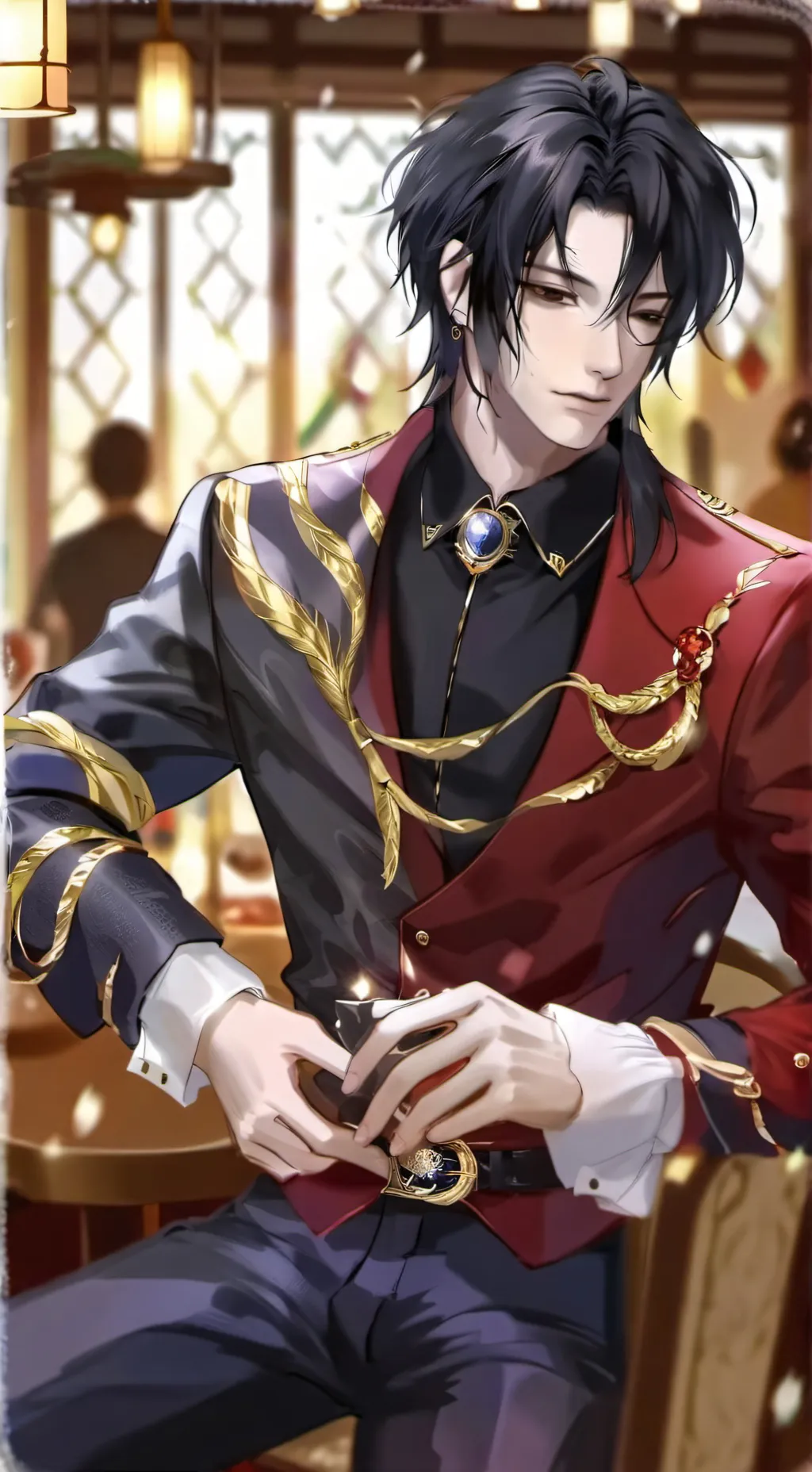 ai character: MHA X JJK background