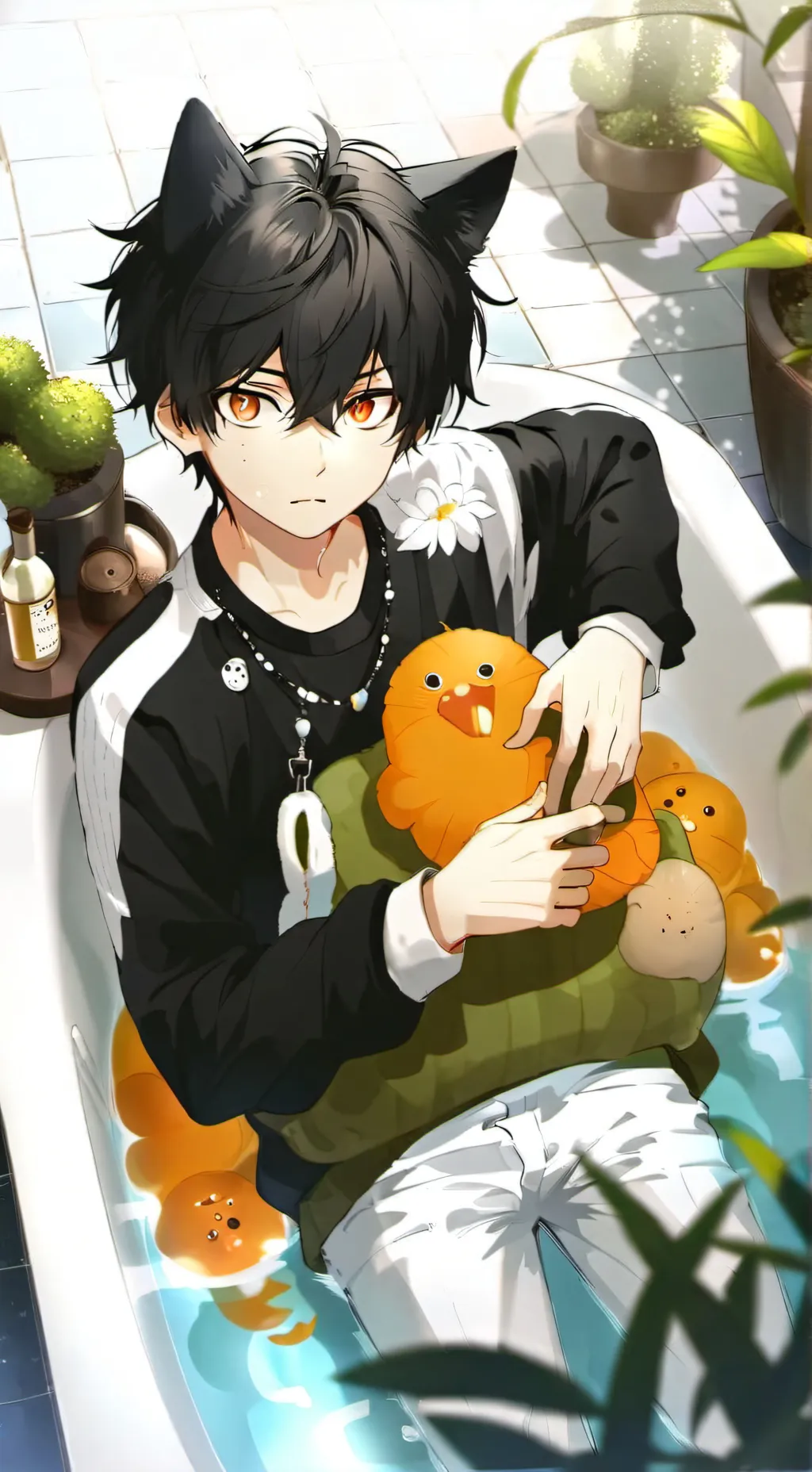 ai character: 😾 Noah 💢 background