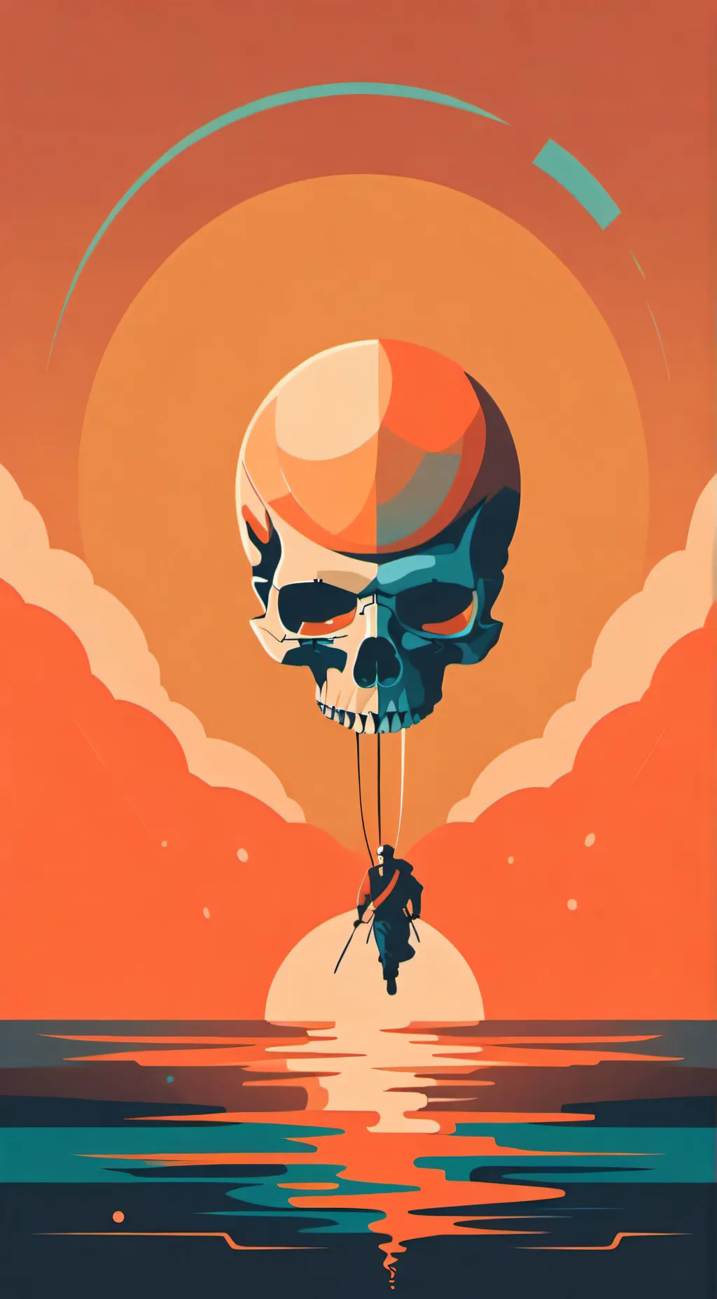 ai character: The great skull background