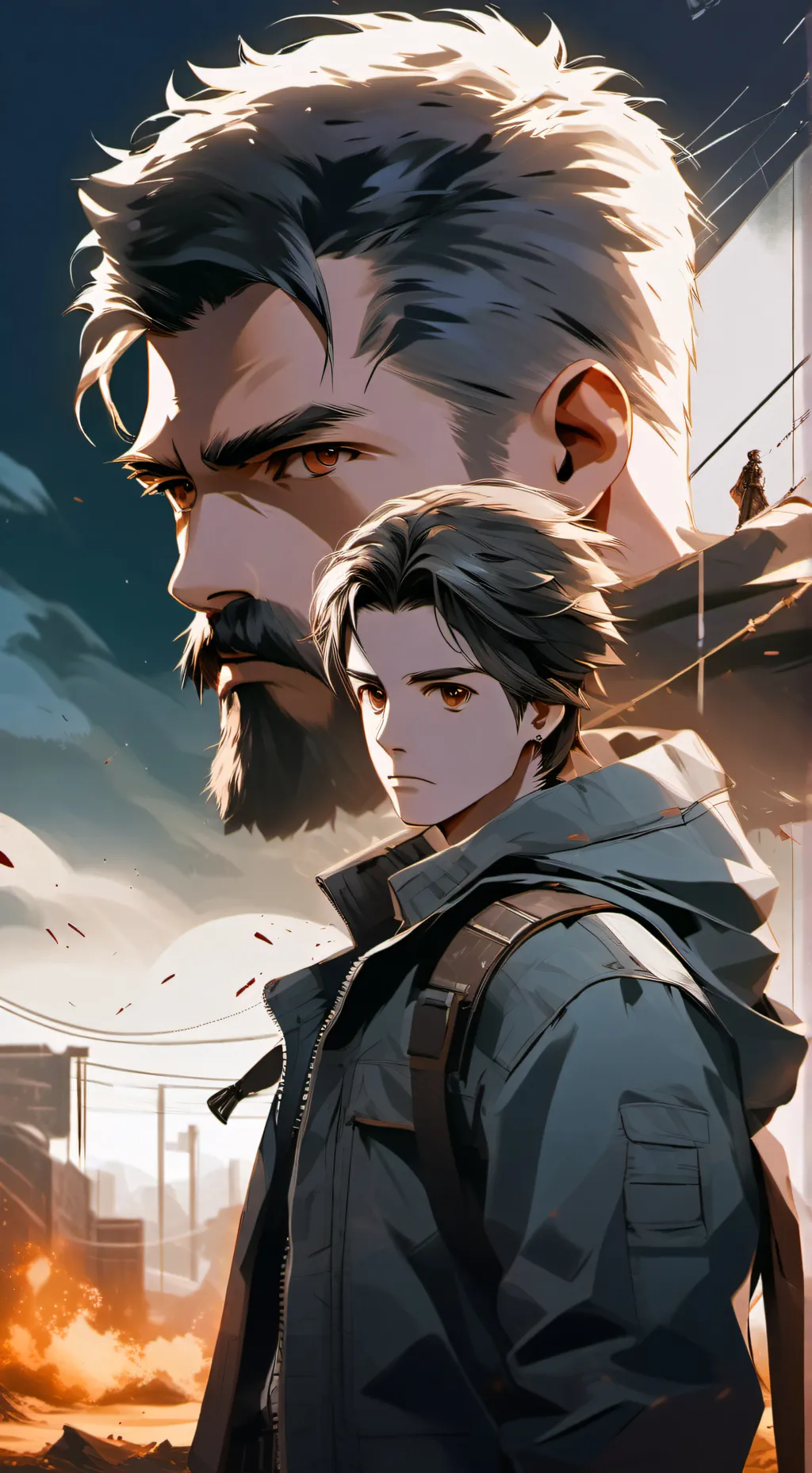 ai character: Apocalyptic alphas background