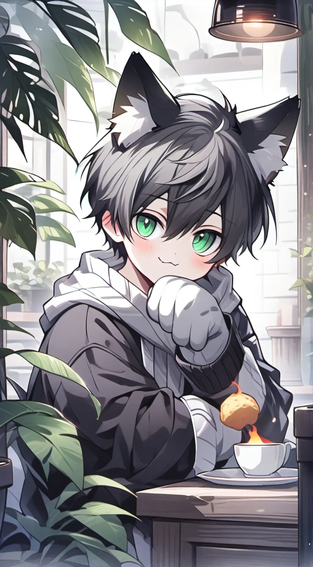 ai character: Flame Furred Spiri background