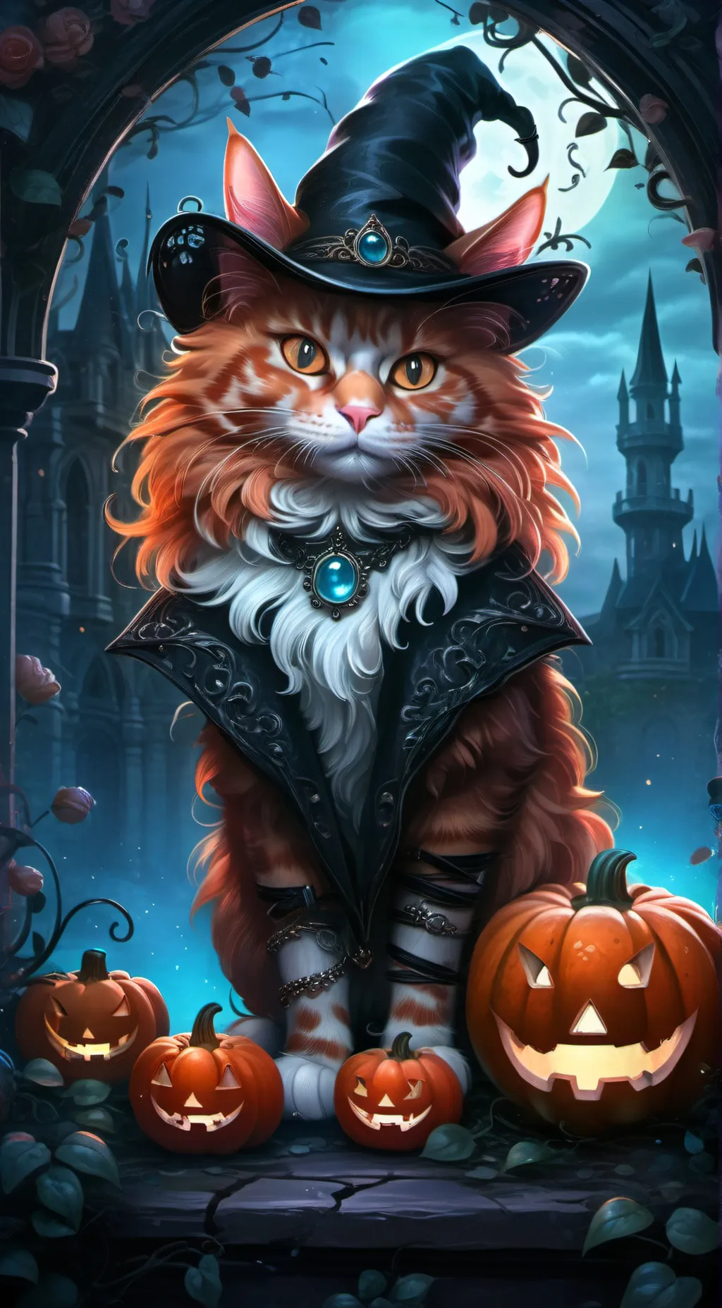 ai character: Cat store background