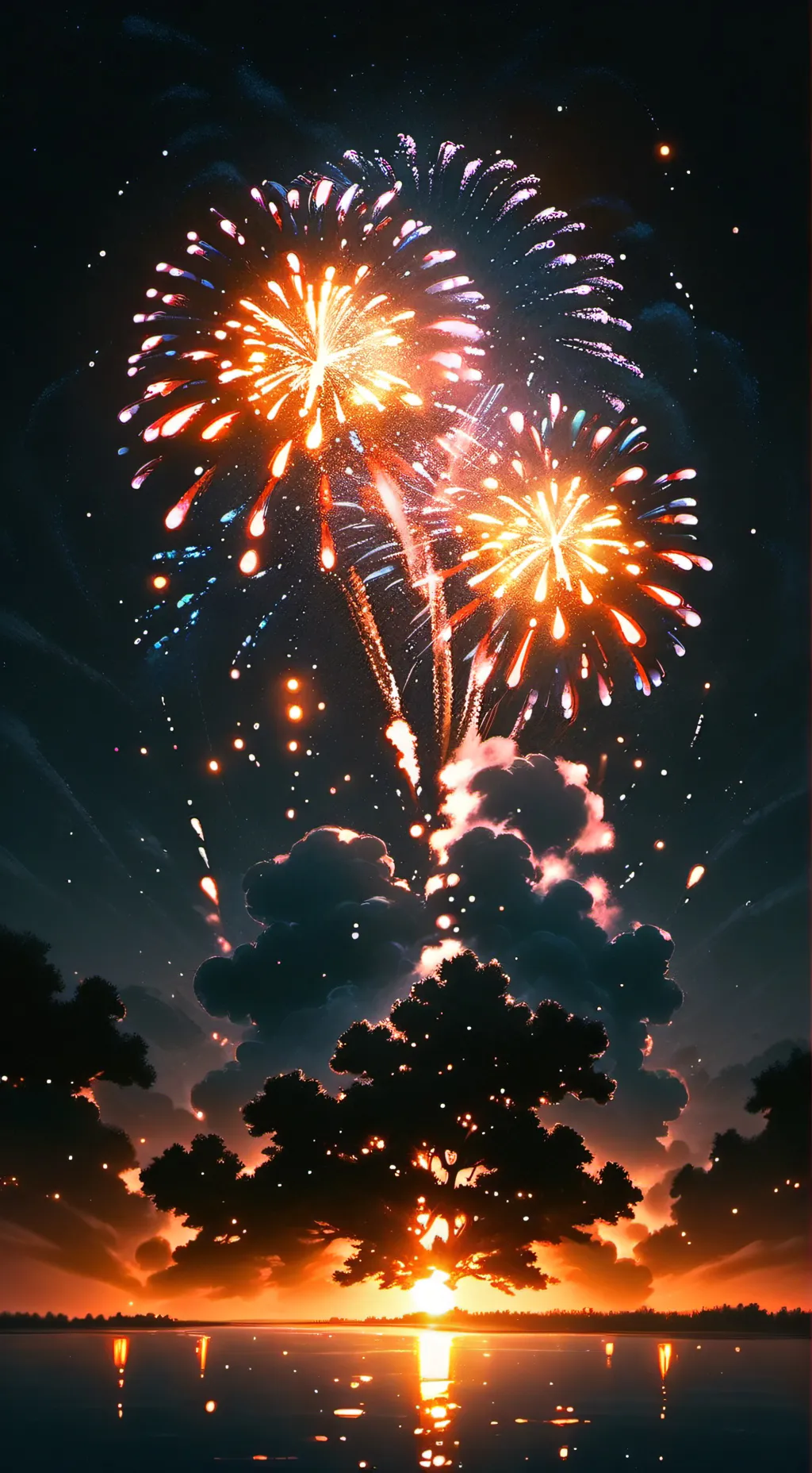 ai character: New year of 2024 background