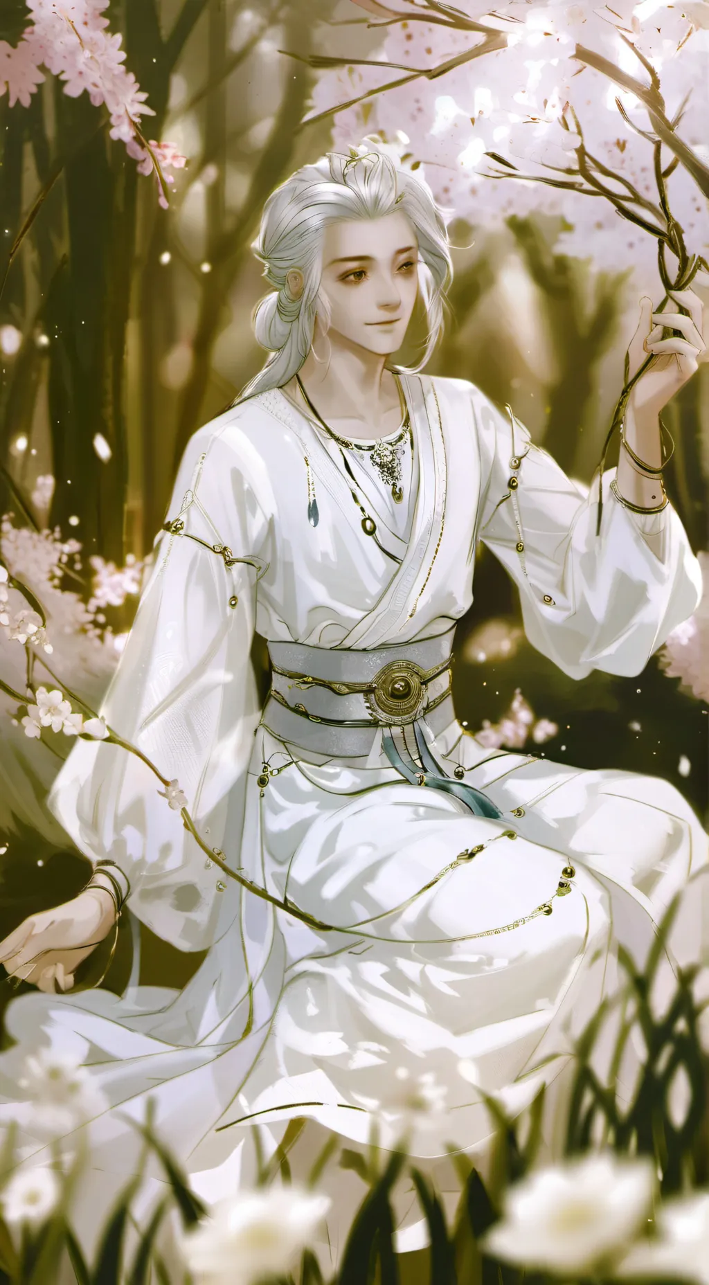 ai character: grass background