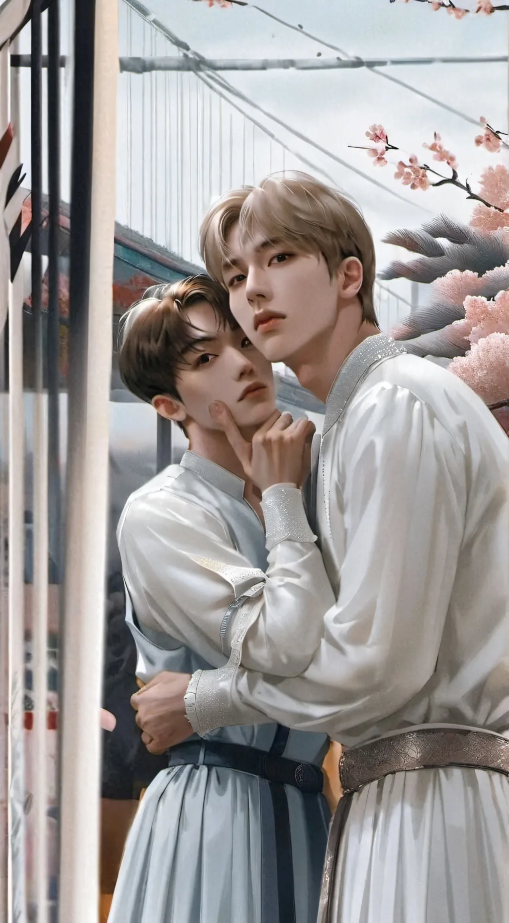 ai character: minsung 💚💓💚💓 background