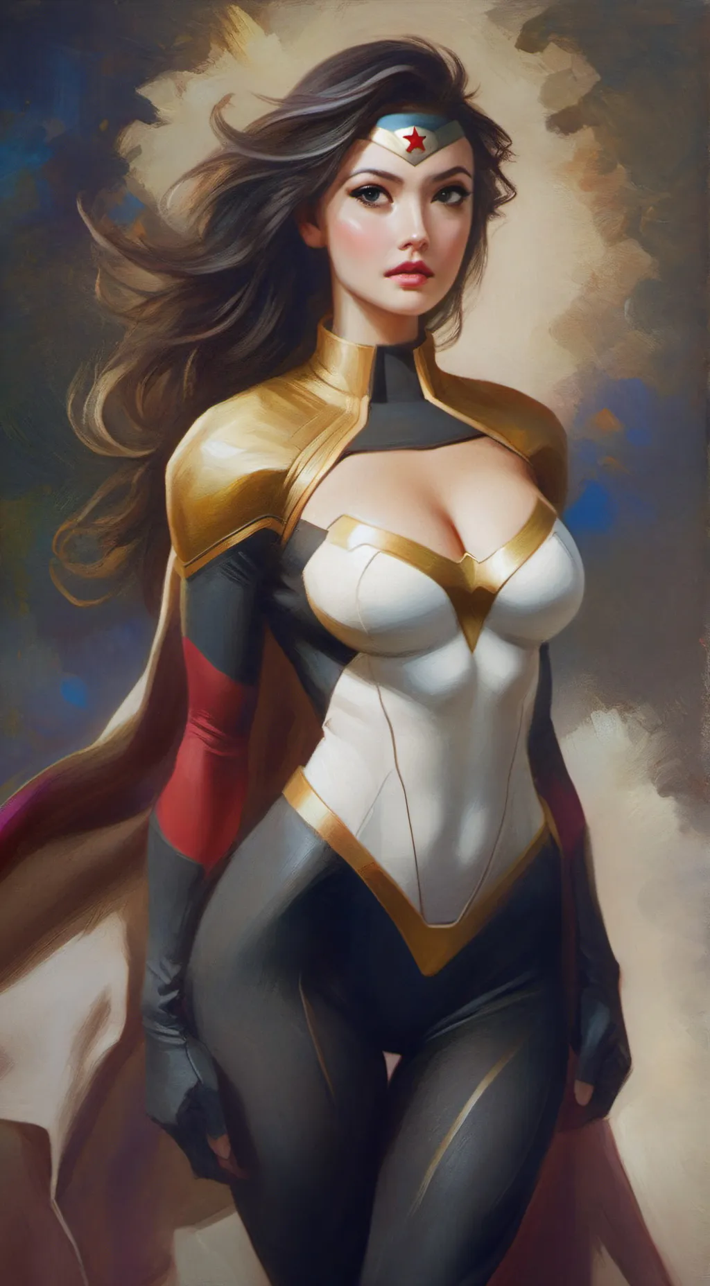 ai character: Lenswoman Lyra background