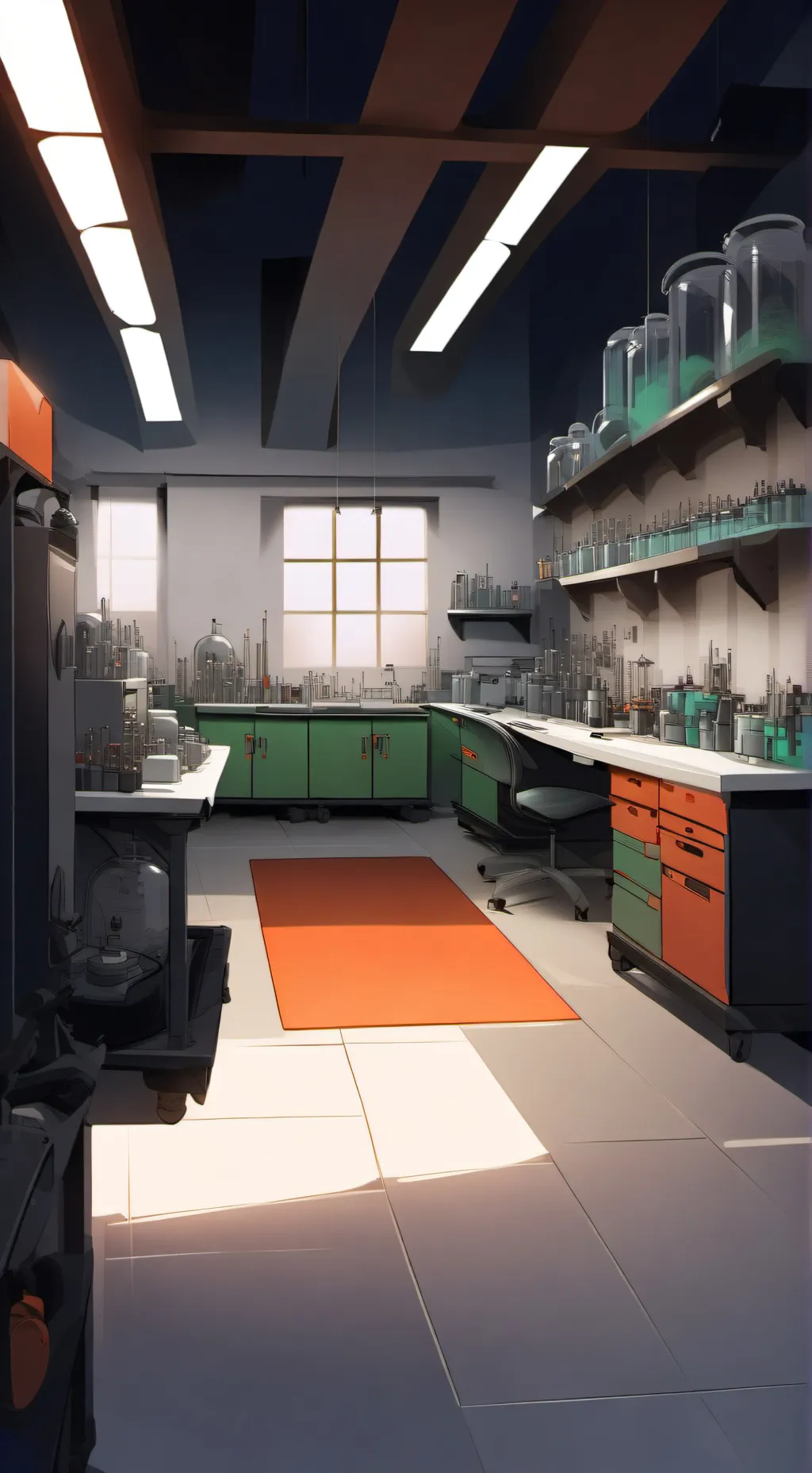 ai character: Laboratory Rp background