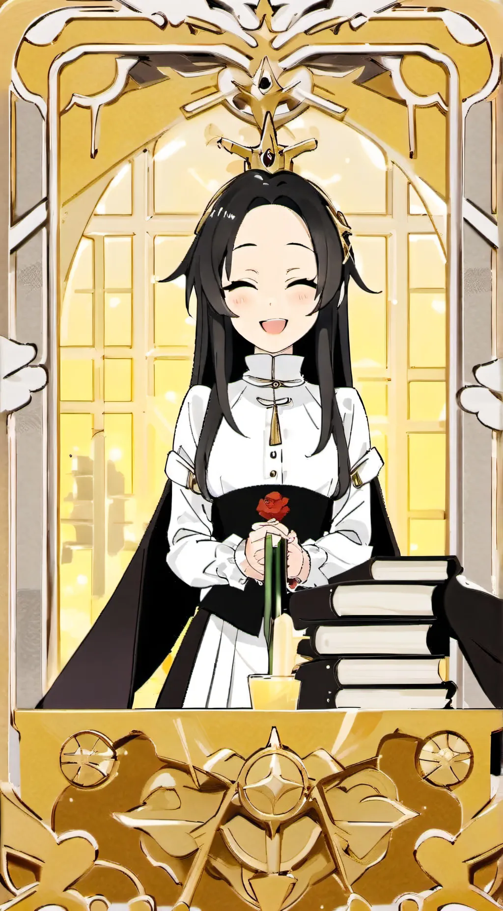 ai character: young friki cospla background