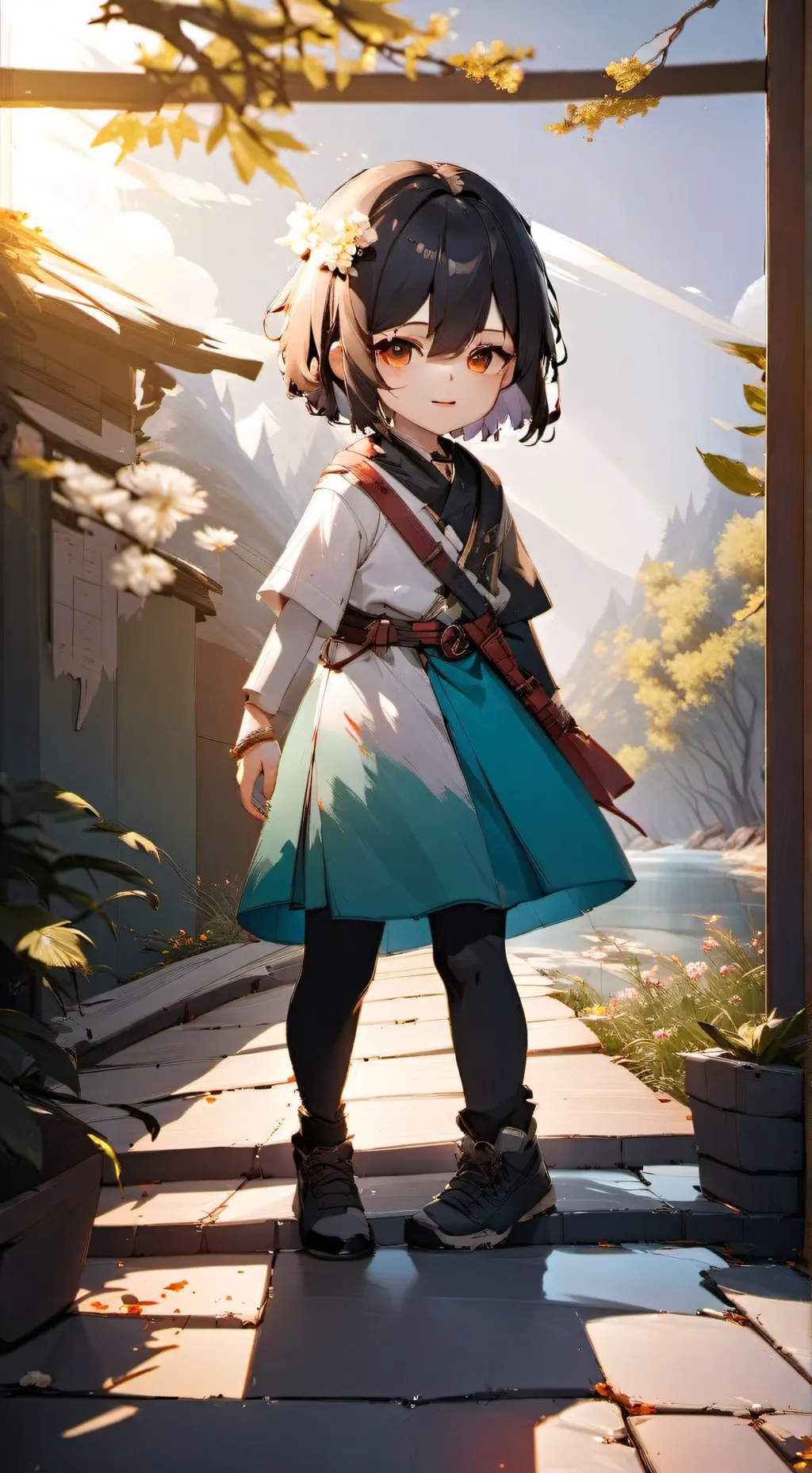 ai character: miss circle background