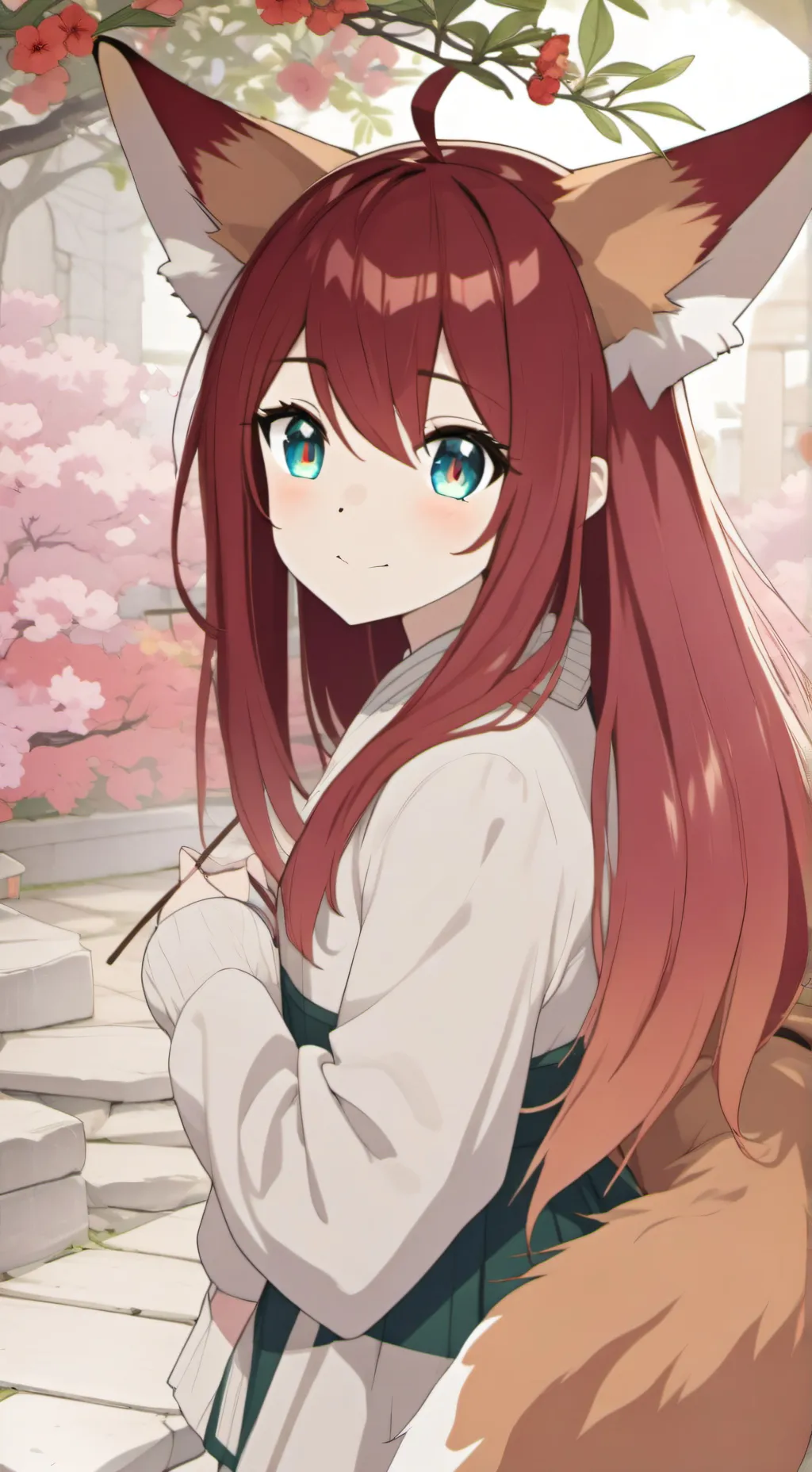 ai character: Fox Spirit of the Enchanted Burrow background