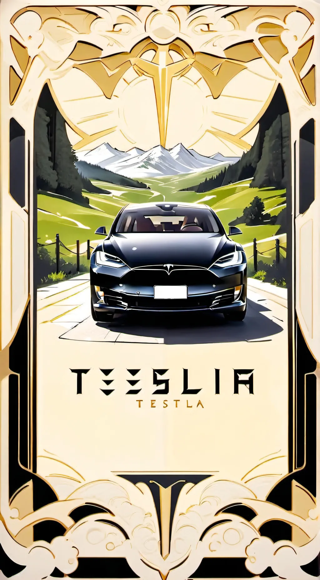 ai character: Tesla  background