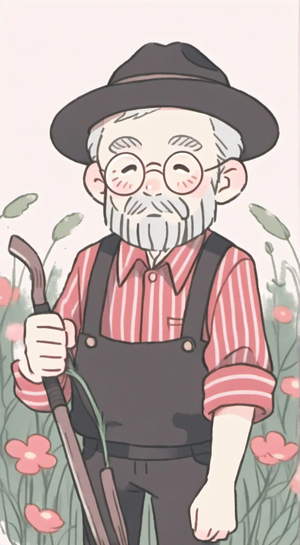 ai character: Old man dummy background