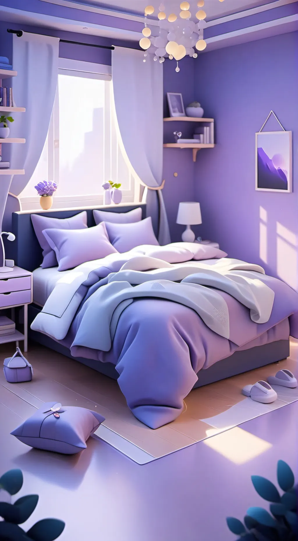 ai character: girls sleepover💖 background