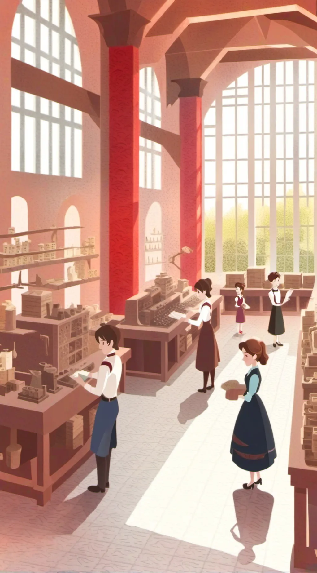 ai character: MHA factory background