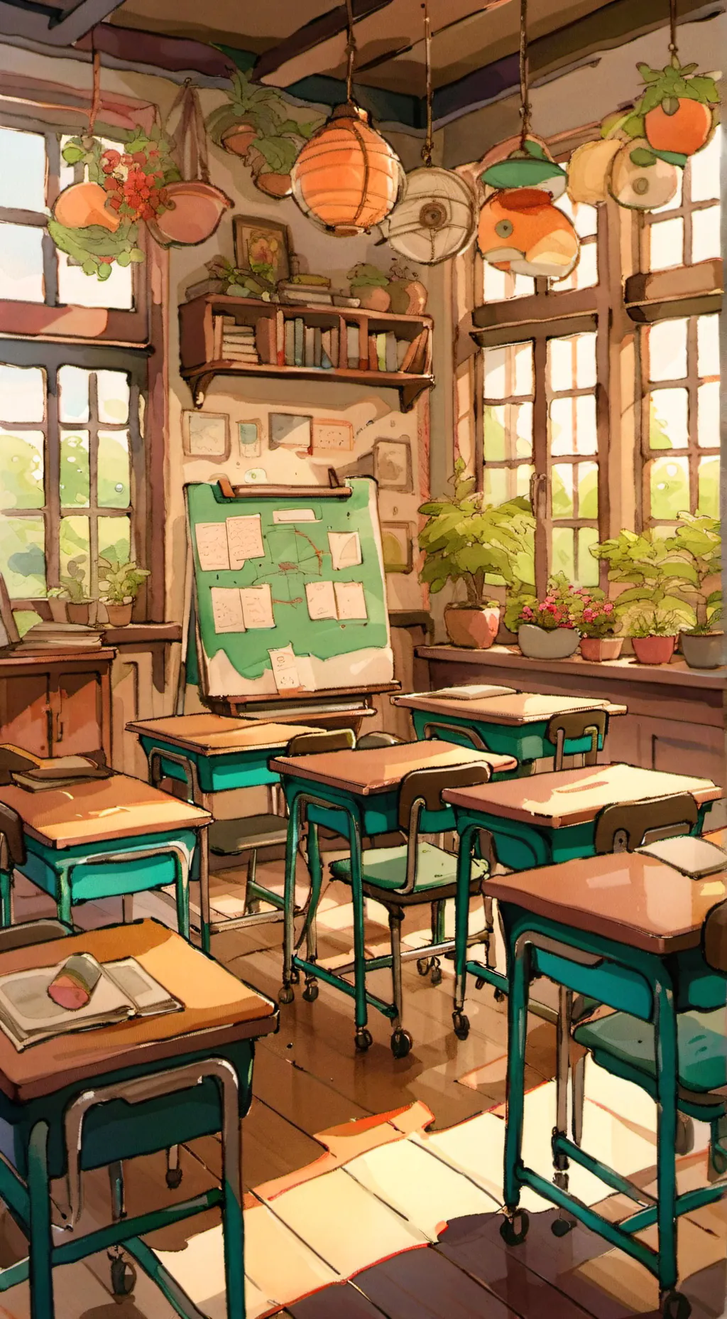 ai character: Stars school background